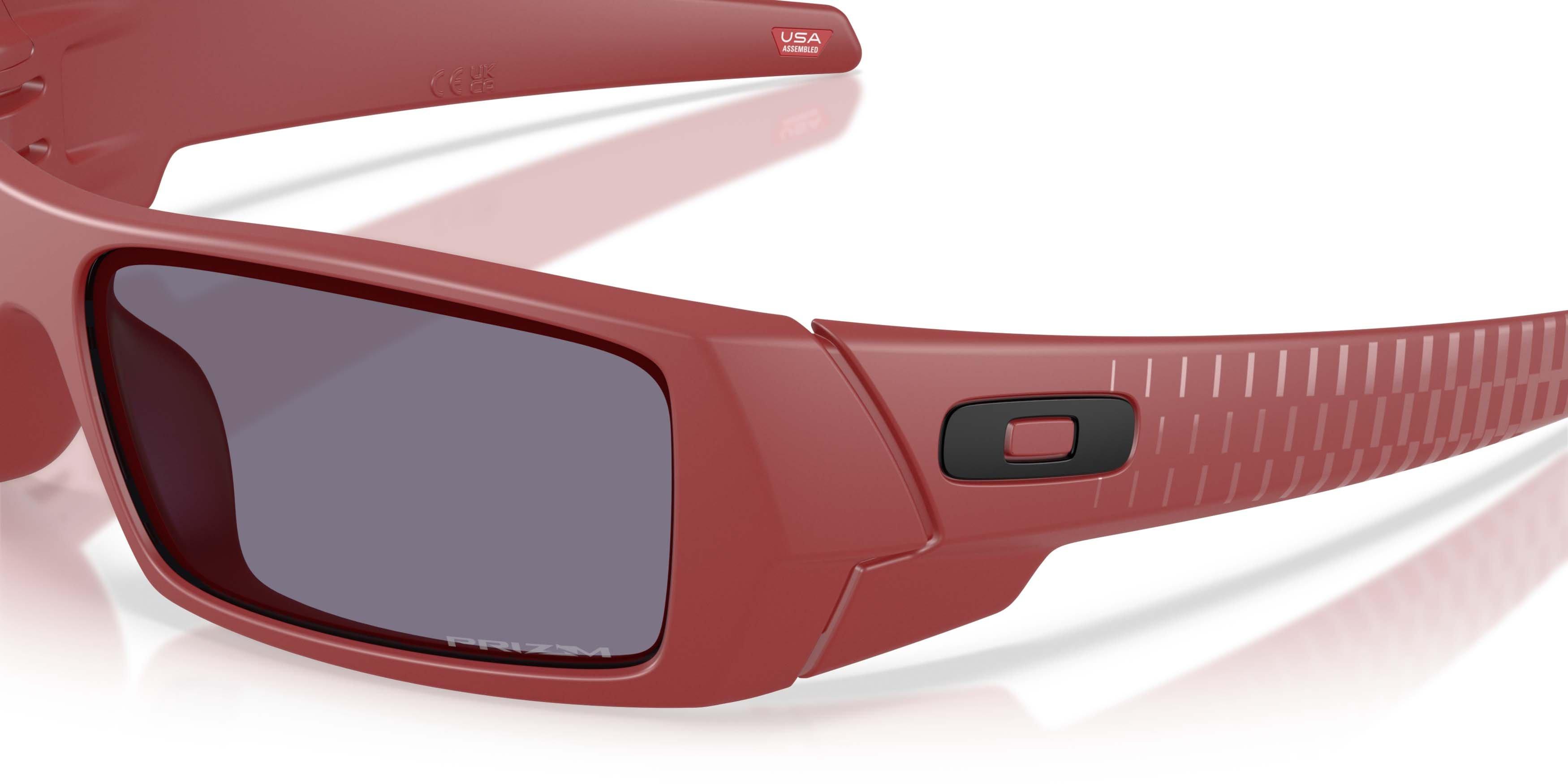 Oakley Gascan Prizm Grey Sunglasses - Matte Iron Red - RED/GREY