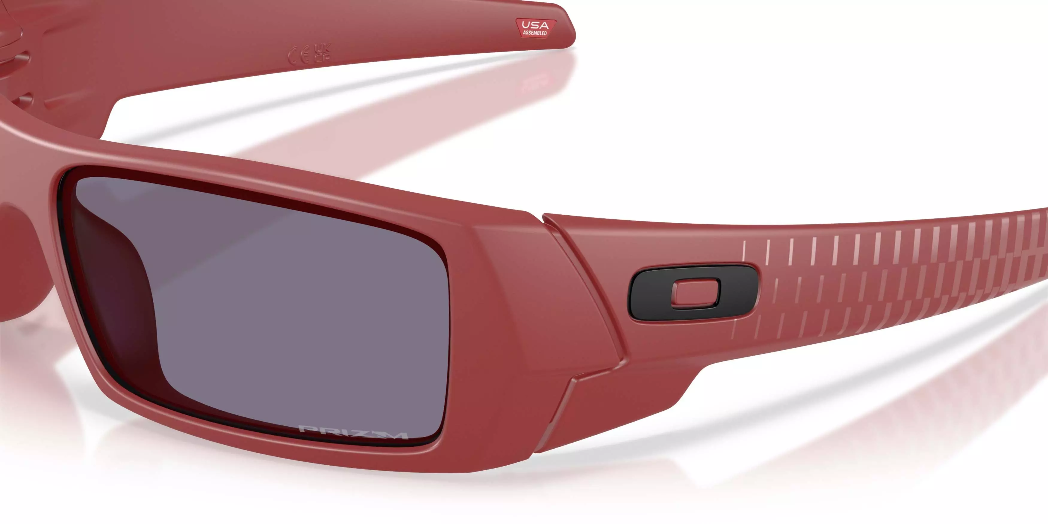 Oakley Gascan Prizm Grey Sunglasses - Matte Iron Red - RED/GREY