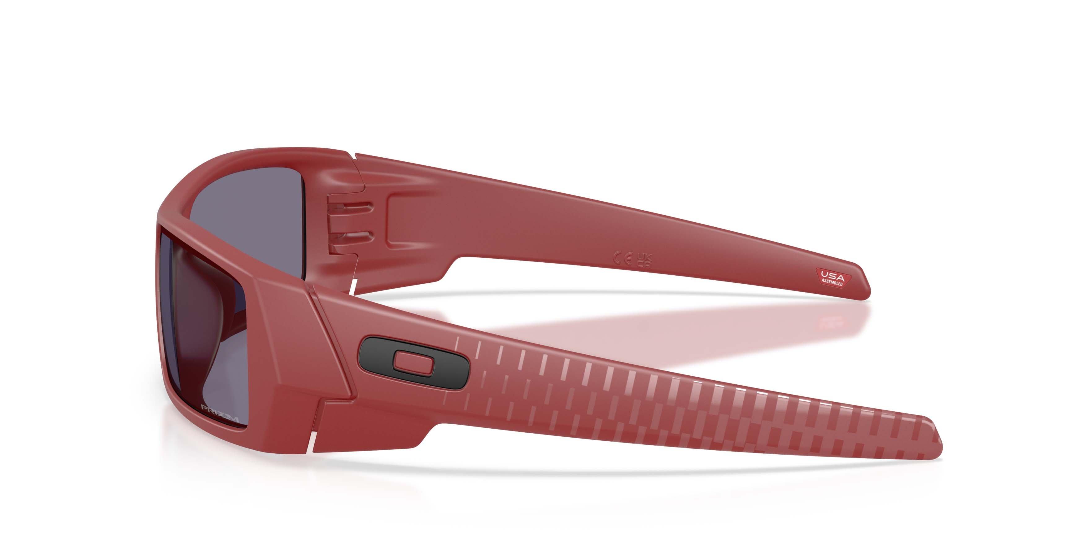 Oakley Gascan Prizm Grey Sunglasses - Matte Iron Red - RED/GREY