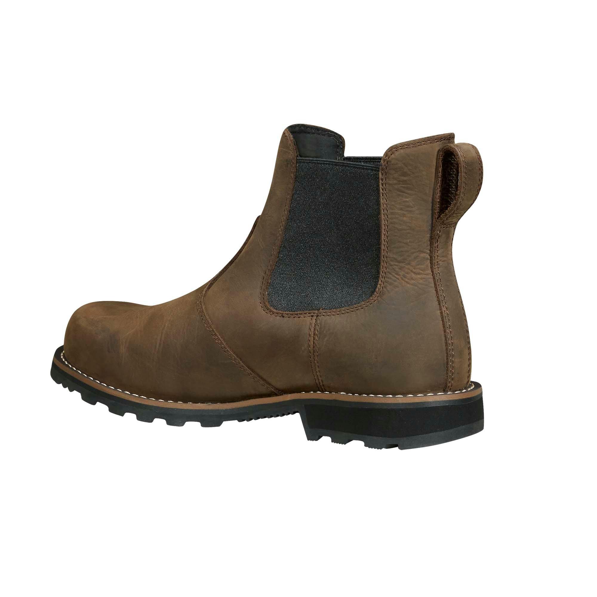 Carhartt Water Resistant Chelsea Soft Toe "Mossy Brown" Men's Wide Boot - BROWN Thumbnail View 4
