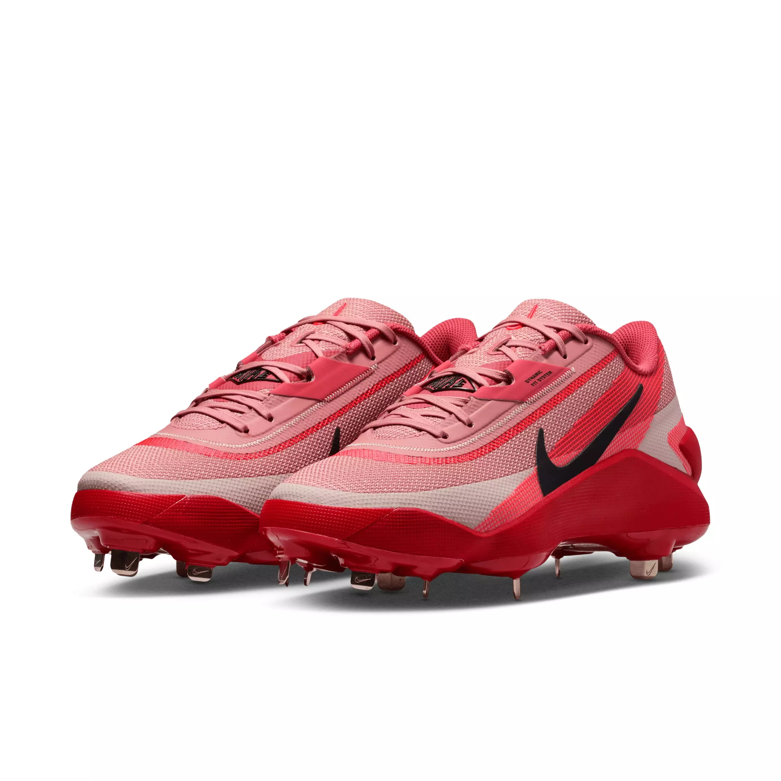 Nike Diamond Showcase MTL "Red Stardust/Bright Crimson/Silt Red/Black" Men's Baseball Cleat - RED/CRIMSON/RED/BLACK
