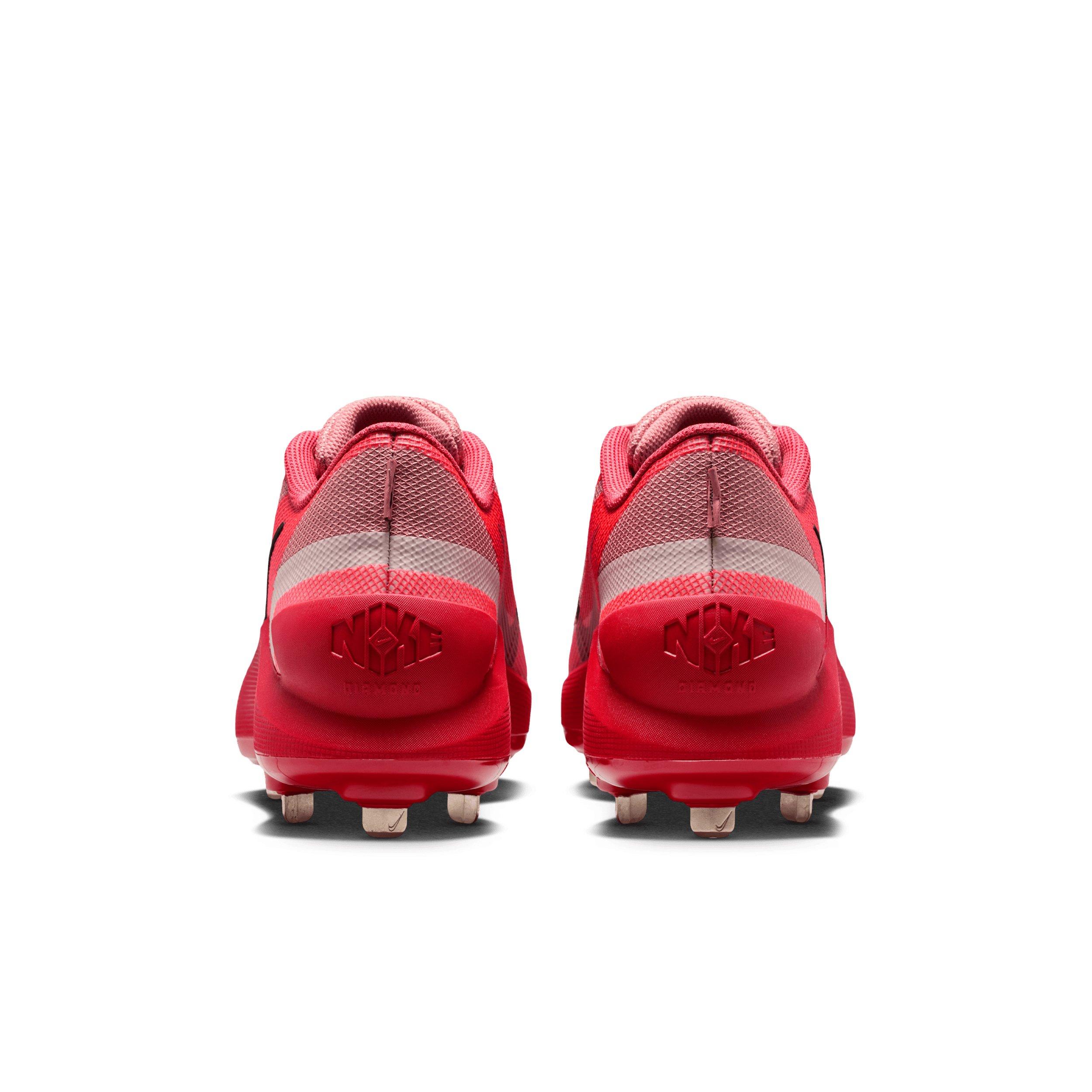 Nike Diamond Showcase MTL "Red Stardust/Bright Crimson/Silt Red/Black" Men's Baseball Cleat - RED/CRIMSON/RED/BLACK Thumbnail View 4