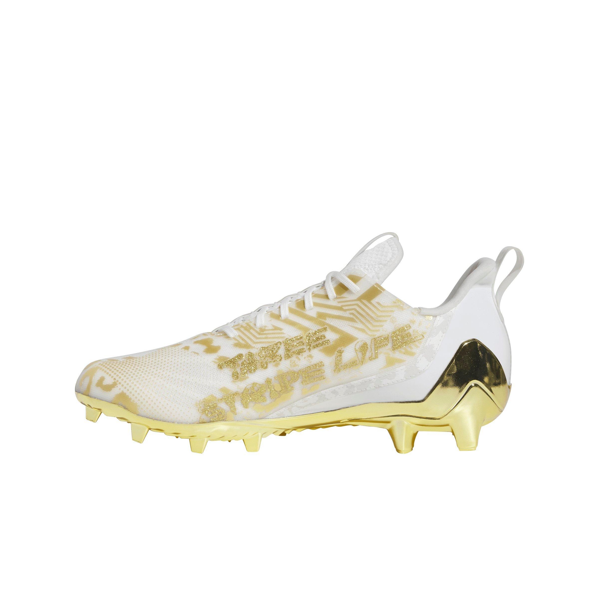 White and gold on sale adizero football cleats