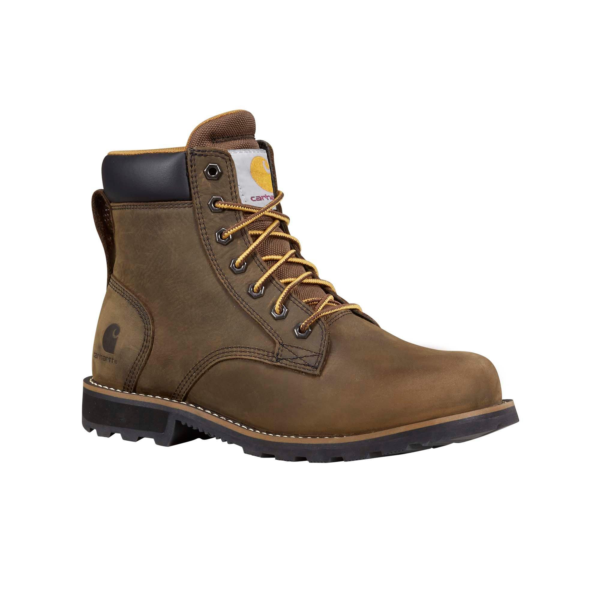 Carhartt Frontier 6" Water Resistant Boot Soft Toe "Mossy Brown" Men's Wide Boot - BROWN Thumbnail View 3