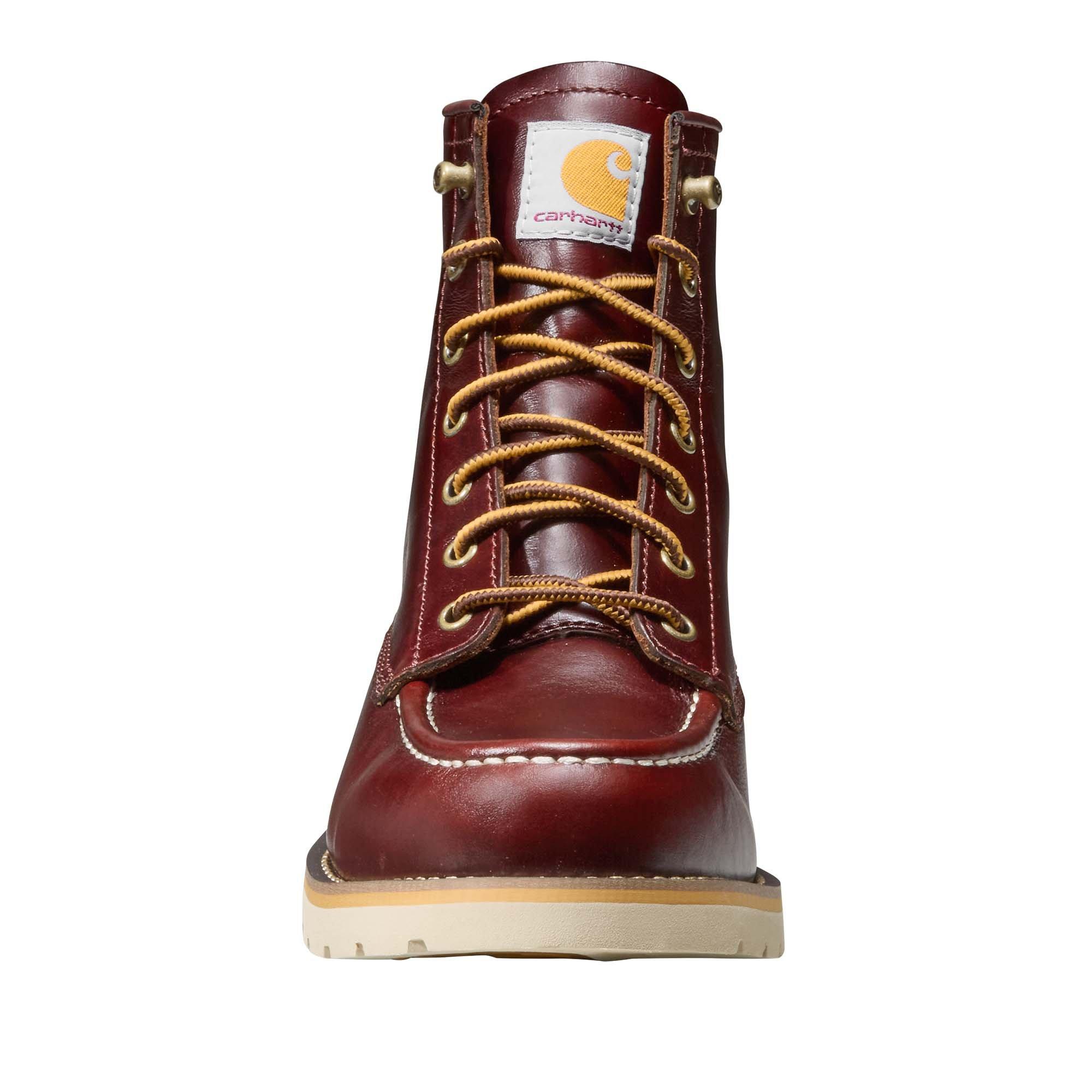 Carhartt 6" Moc Toe Wedge Boot Soft Toe "Red Brown" Men's Wide Boot - RED BROWN Thumbnail View 6