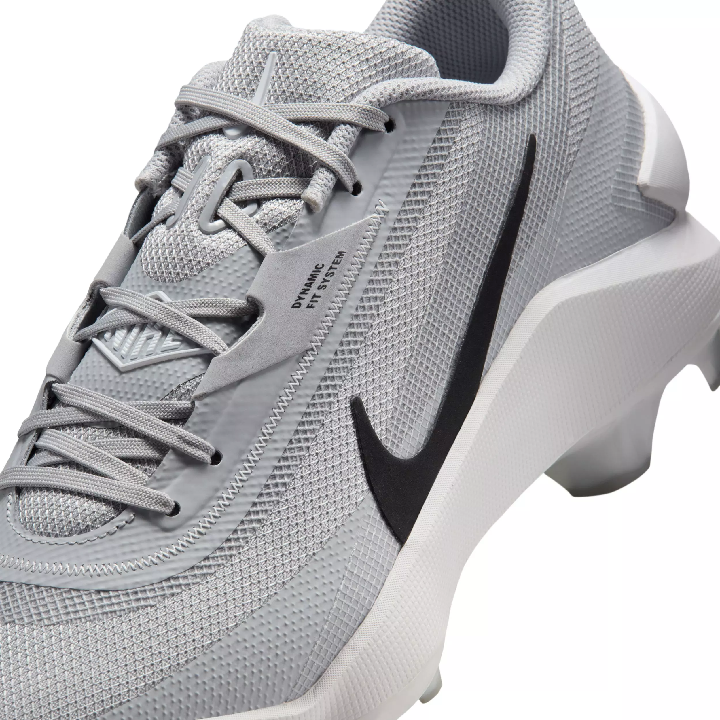 Nike Diamond Showcase MCS "Wolf Grey/White/Black" Men's Baseball Cleat - GREY/WHITE/BLACK