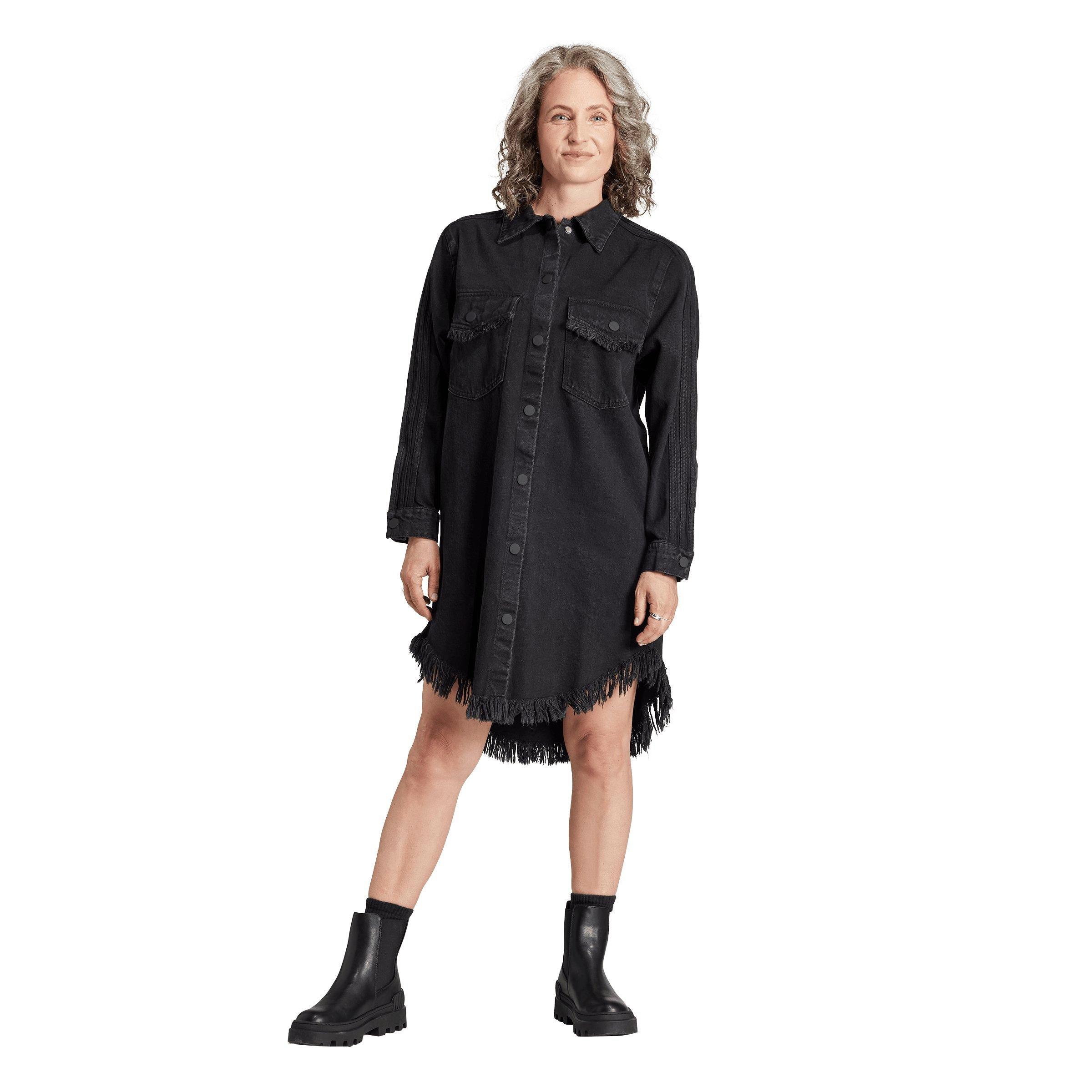 シェリエ sheller fringe stripe shirt dress fringe stripe shirt dress – shéller / シェリエ