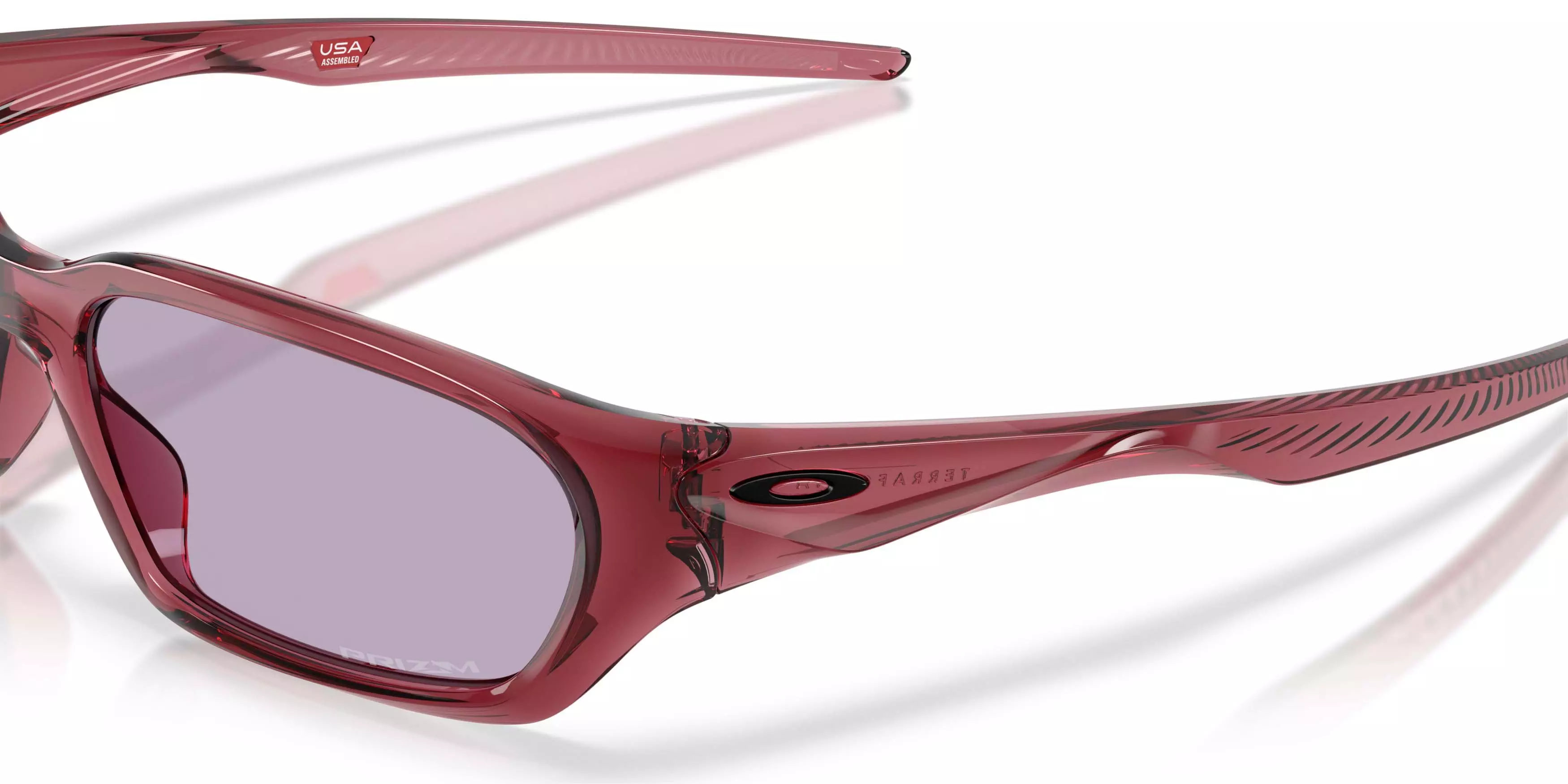 Oakley Terraforma Prizm Slate Sunglasses - Transparent Iron Red - RED/GREY