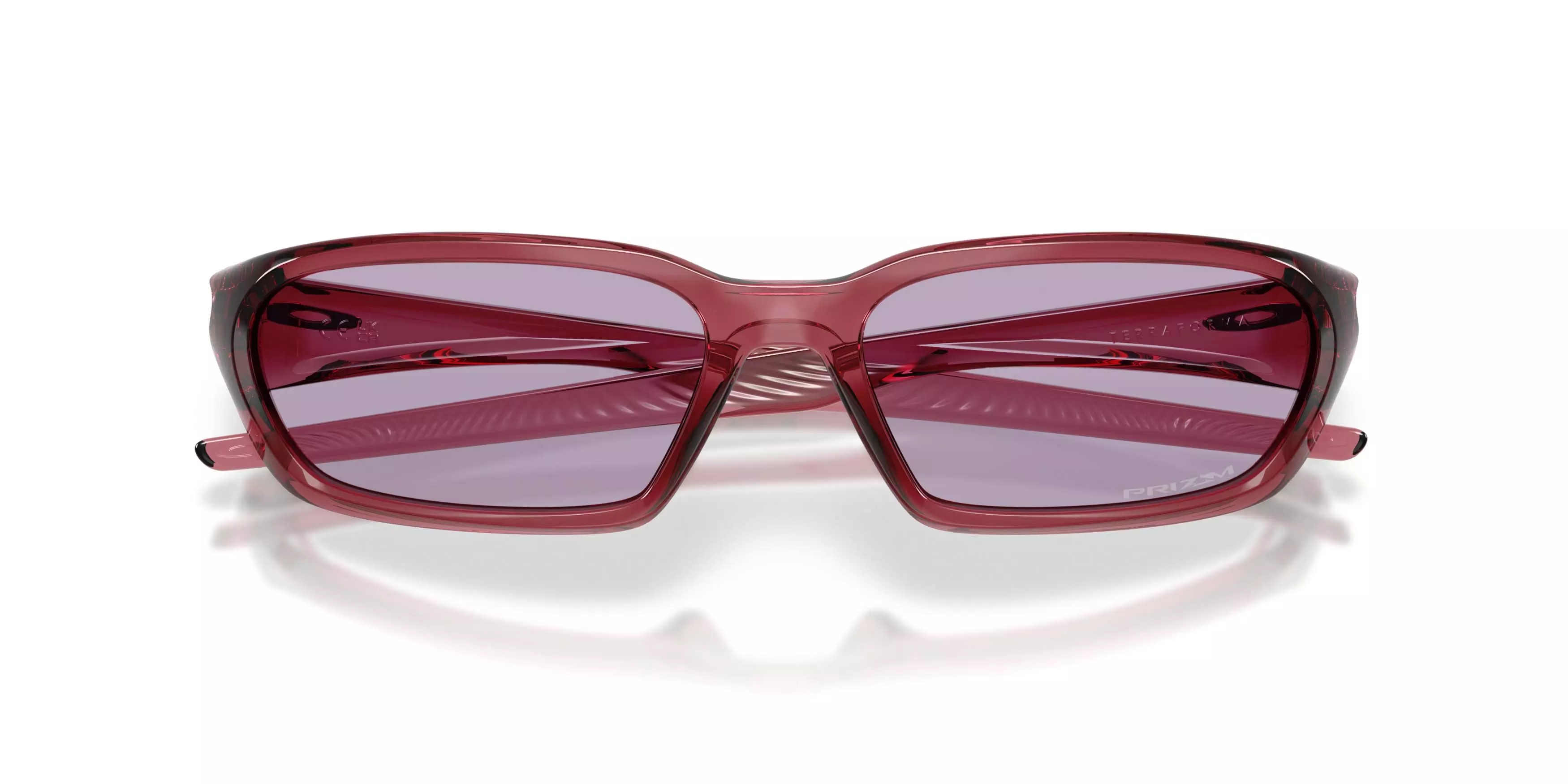 Oakley Terraforma Prizm Slate Sunglasses - Transparent Iron Red - RED/GREY