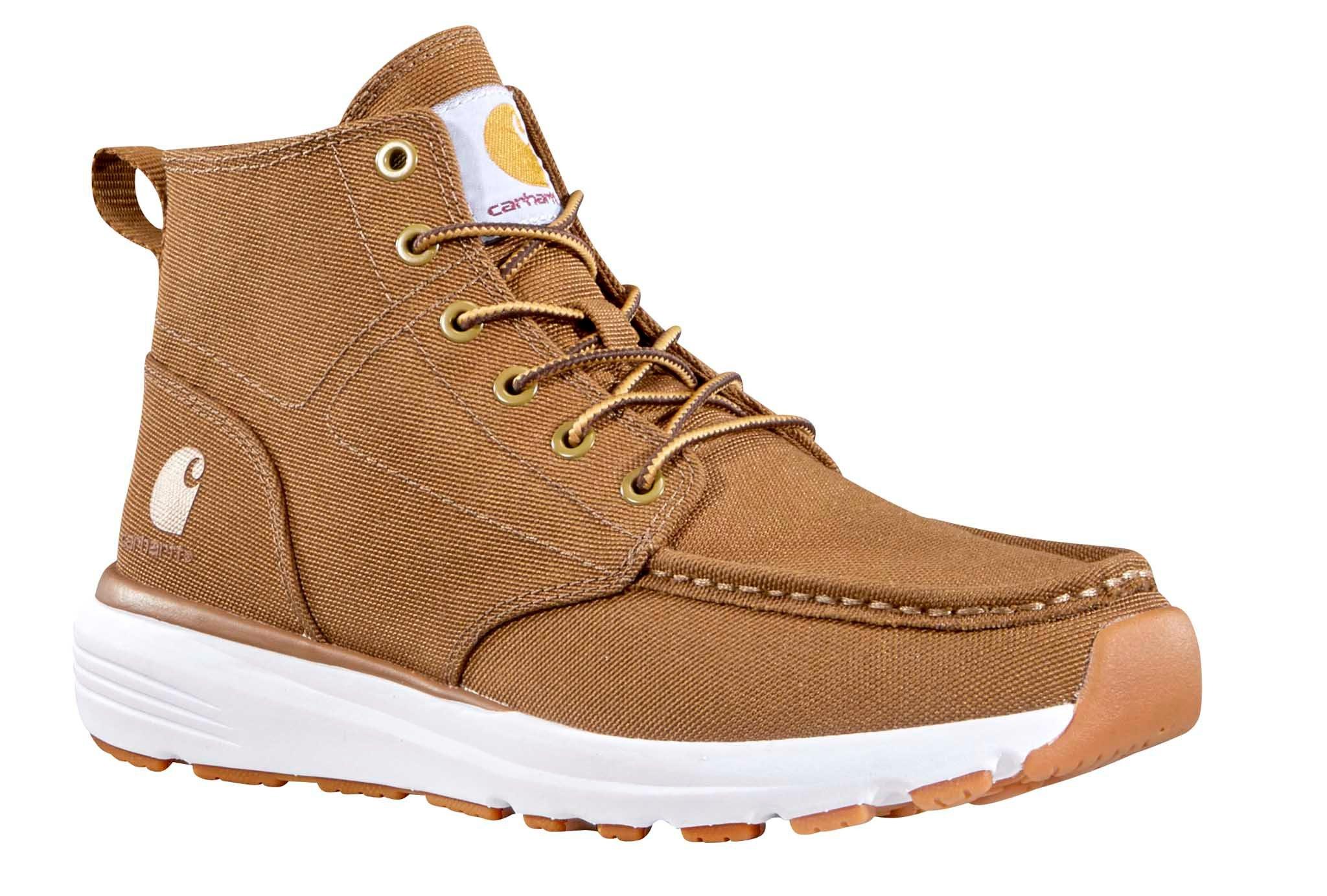 Carhartt Haslett Moc Toe Canvas Chukka Soft Toe "Brown" Women's Shoe - BROWN Thumbnail View 3
