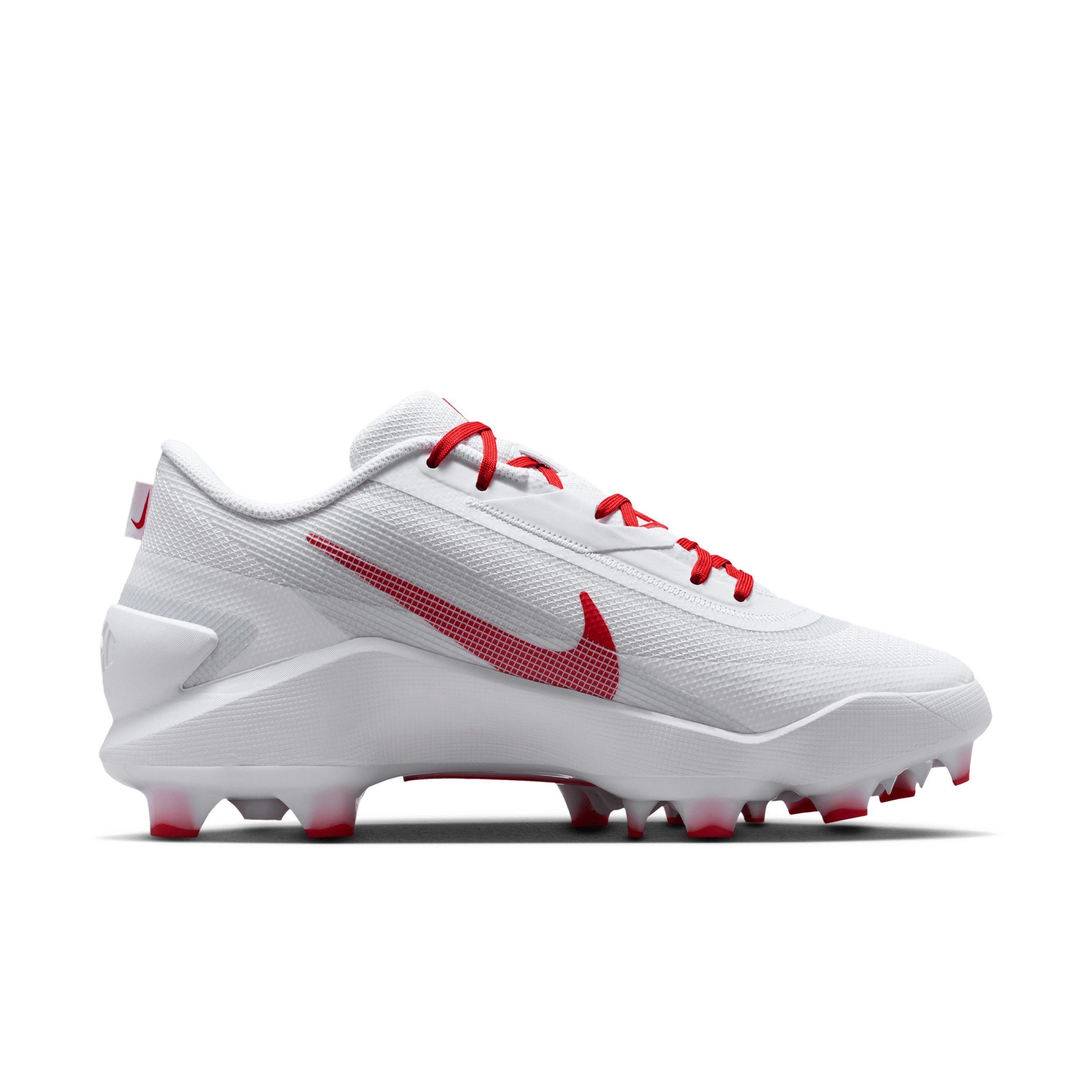 Nike Diamond Showcase MCS "White/University Red" Men's Baseball Cleat - WHITE/RED Thumbnail View 1