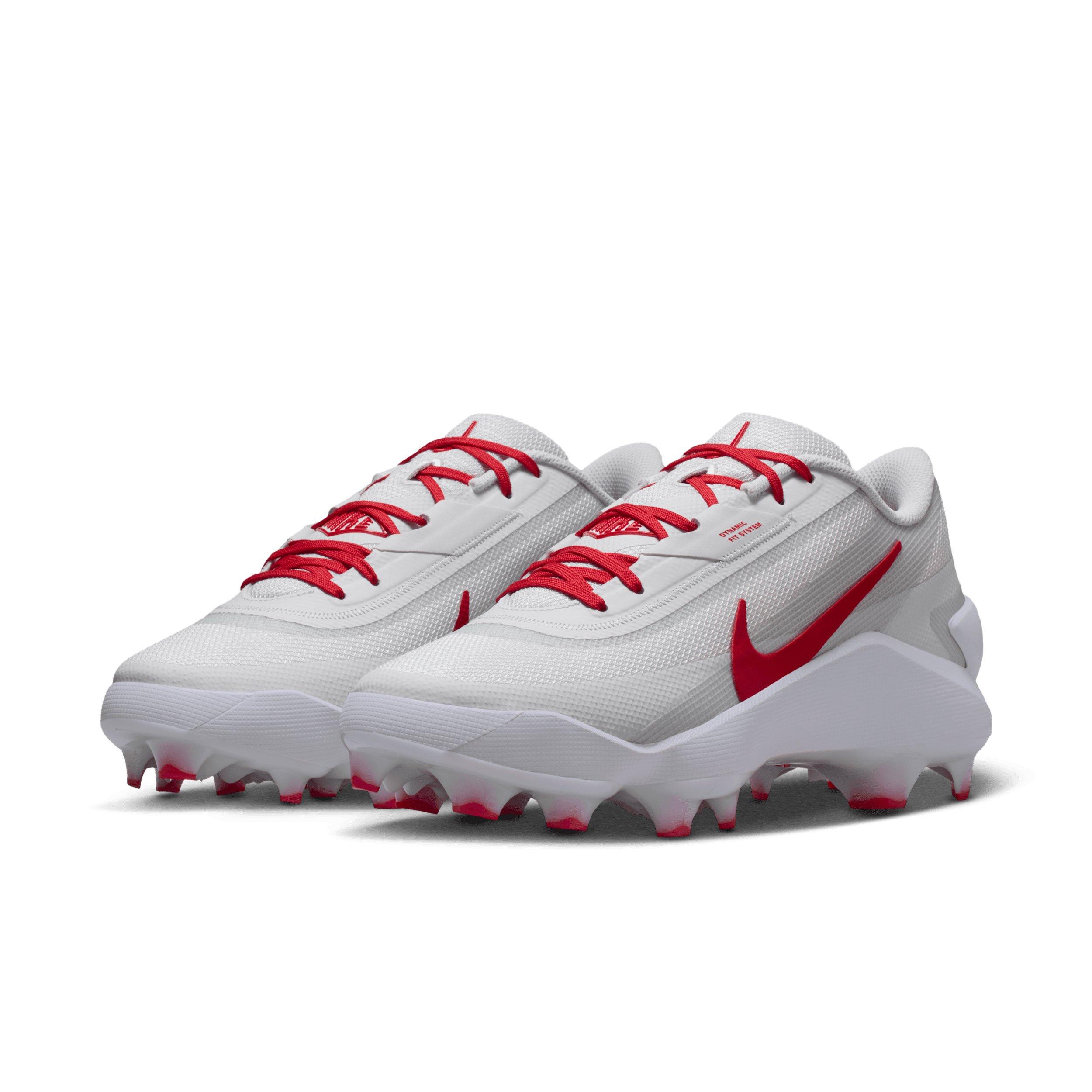 Nike Diamond Showcase MCS "White/University Red" Men's Baseball Cleat - WHITE/RED Thumbnail View 3