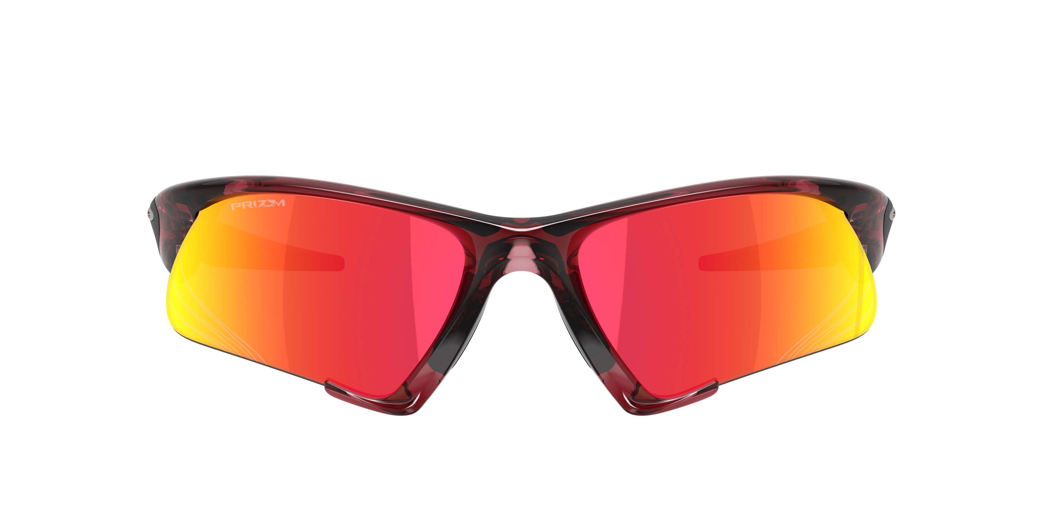 Oakley Suture Jacket Prizm Ruby Sunglasses - Transparent Iron Red - RED/GREY
