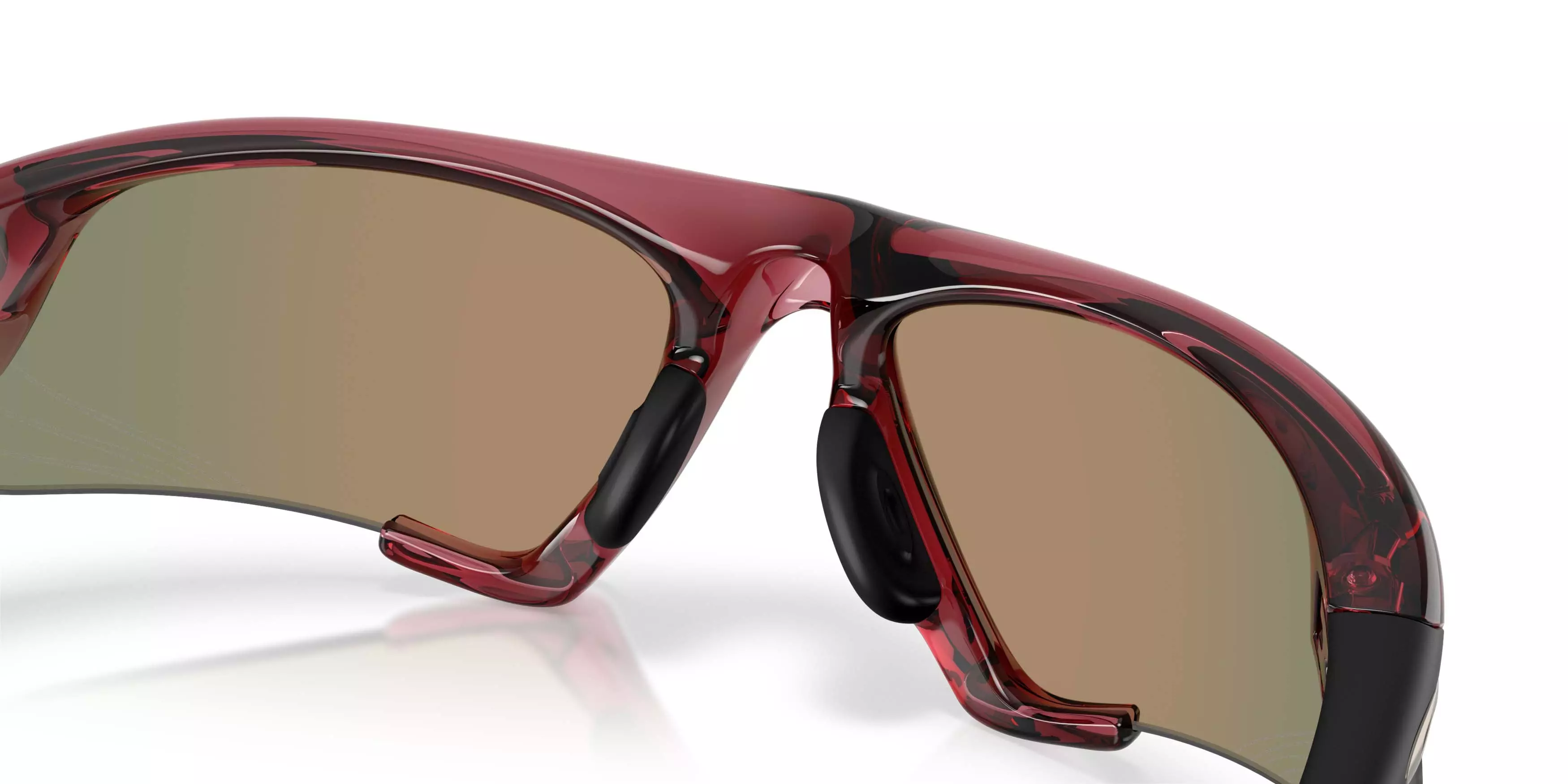 Oakley Suture Jacket Prizm Ruby Sunglasses - Transparent Iron Red - RED/GREY