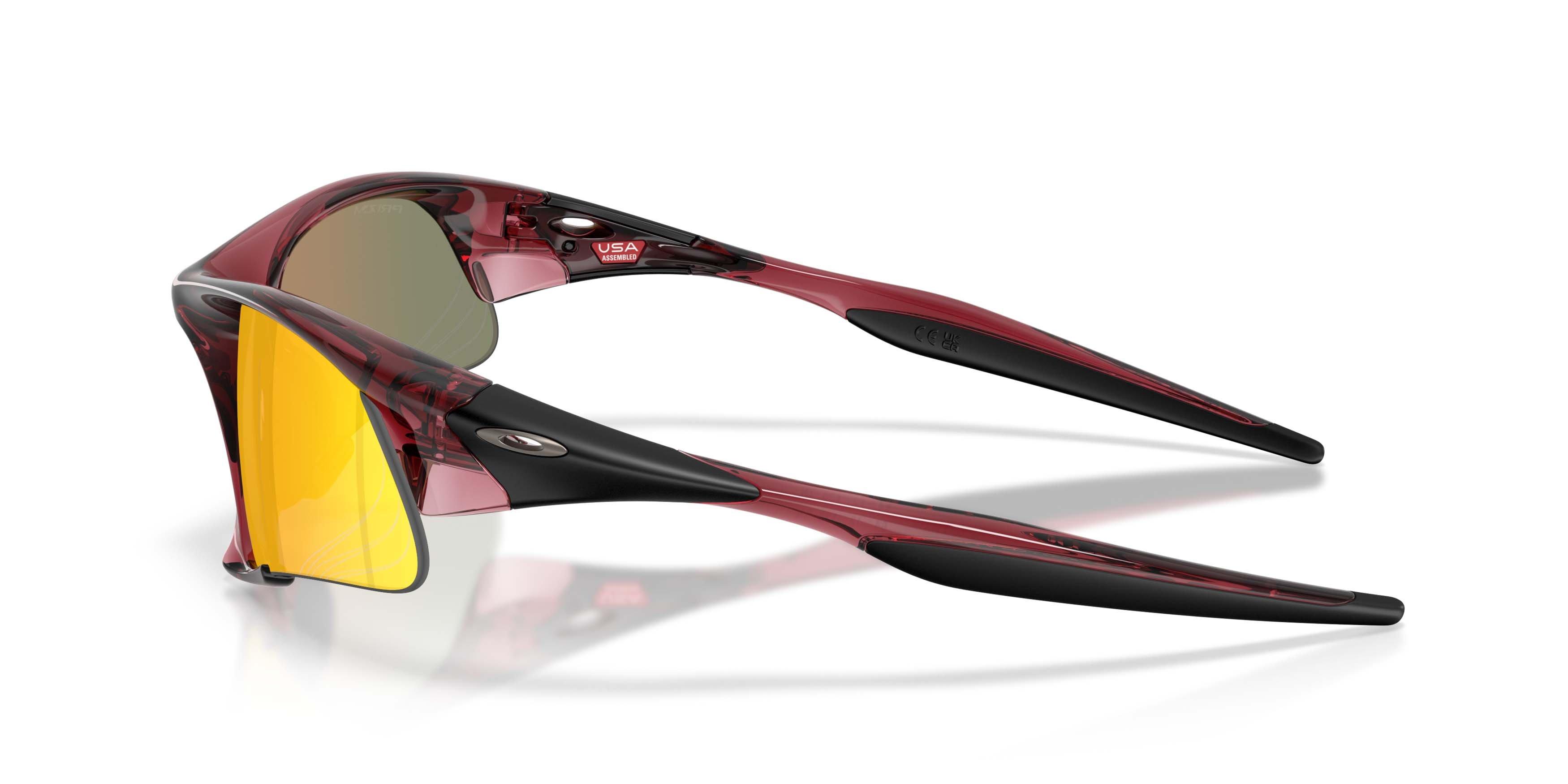 Oakley Suture Jacket Prizm Ruby Sunglasses - Transparent Iron Red - RED/GREY