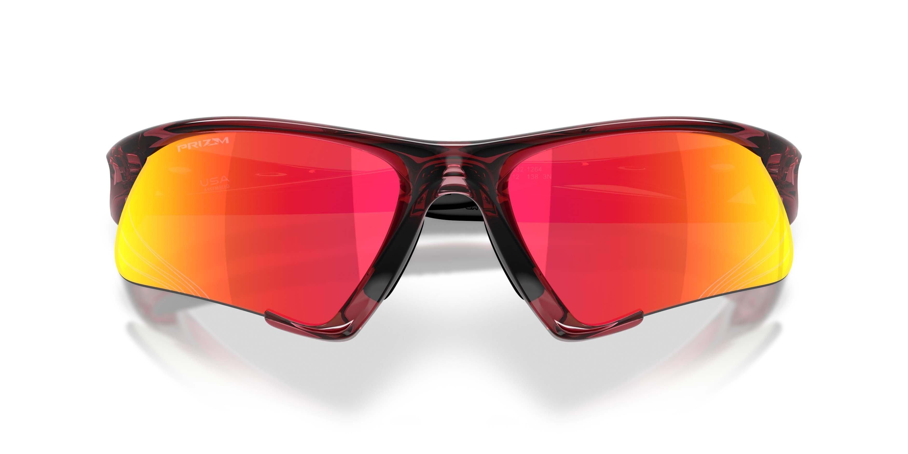 Oakley Suture Jacket Prizm Ruby Sunglasses - Transparent Iron Red - RED/GREY