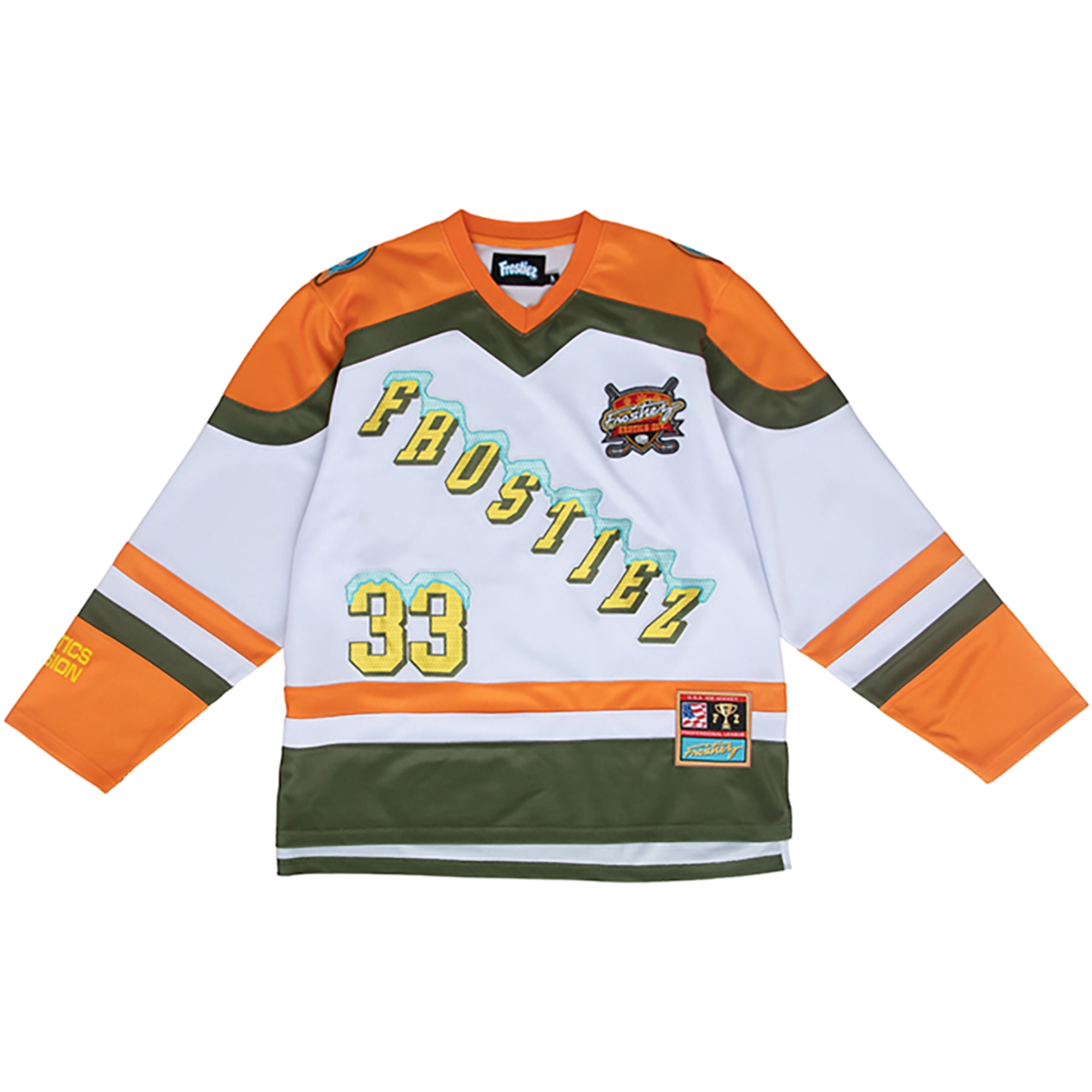 Frostiez Men's Spruce Hockey Jersey - White - WHITE Thumbnail View 1