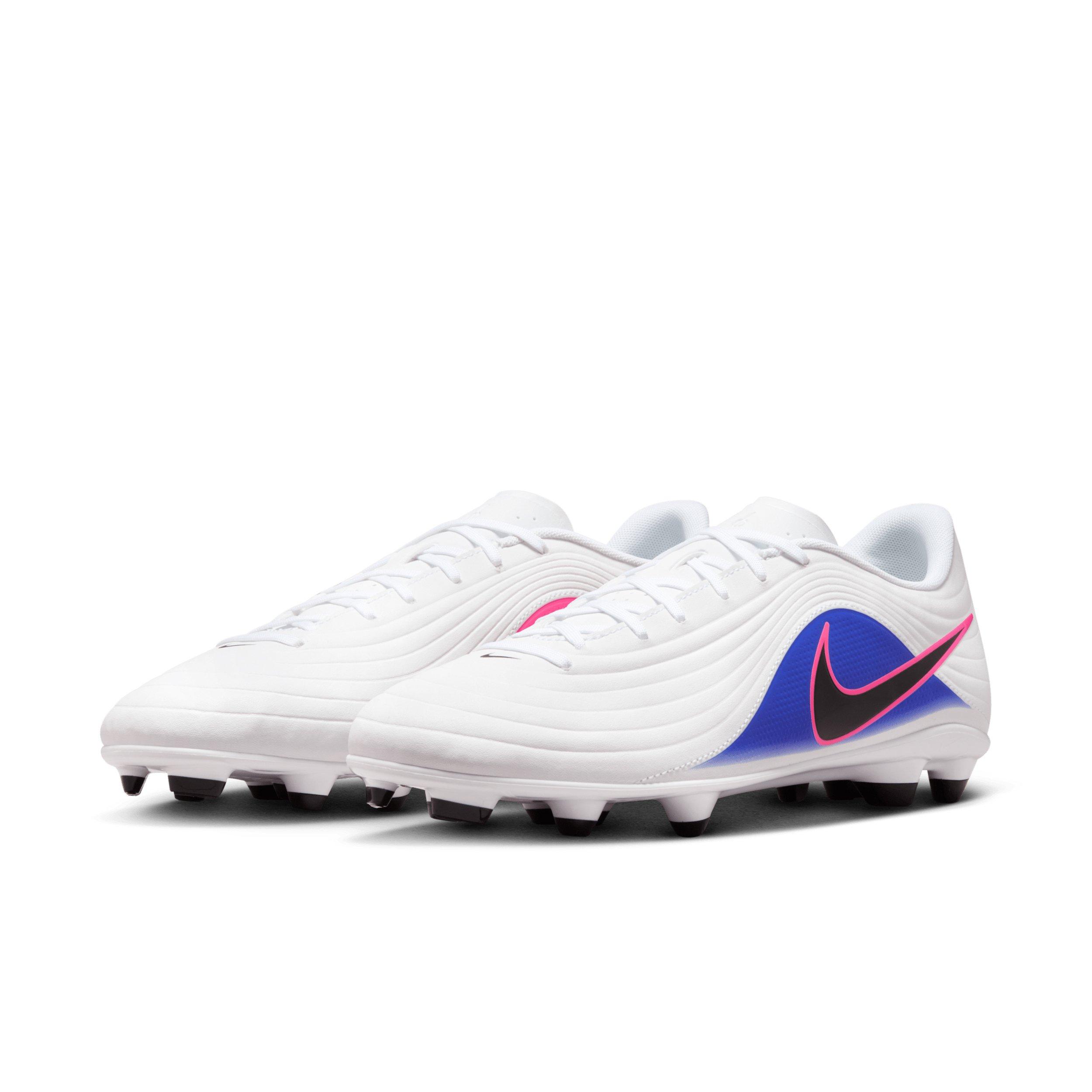 Nike Tiempo Maestro Club MG "White/Racer Blue/Pink Blast/Black" Men's Soccer Cleat - WHITE/BLUE/PINK/BLACK Thumbnail View 3