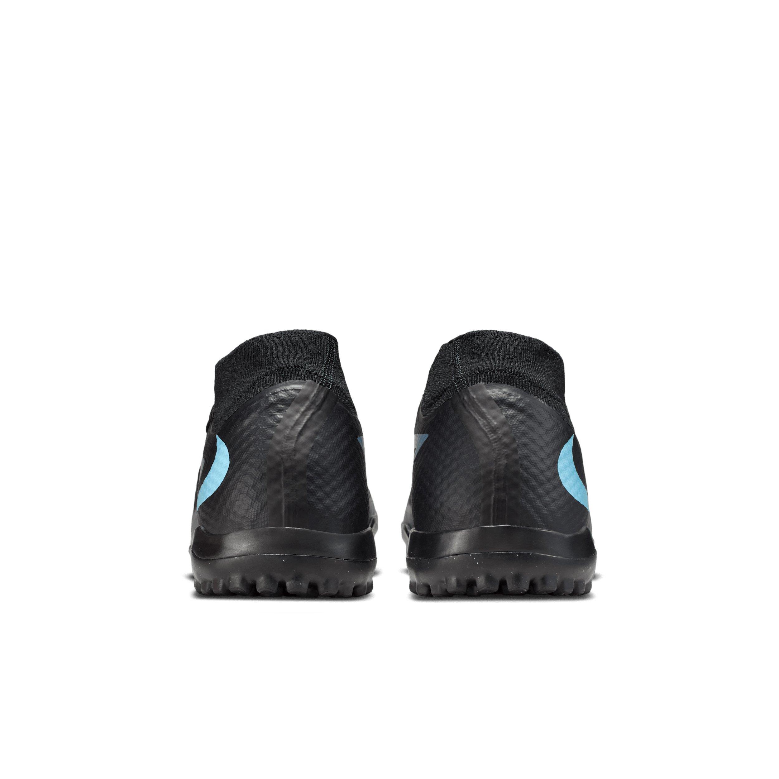 Nike Phantom 6 High Academy Turf "Black/Black" Men's Soccer Shoe - BLACK/BLACK Thumbnail View 5