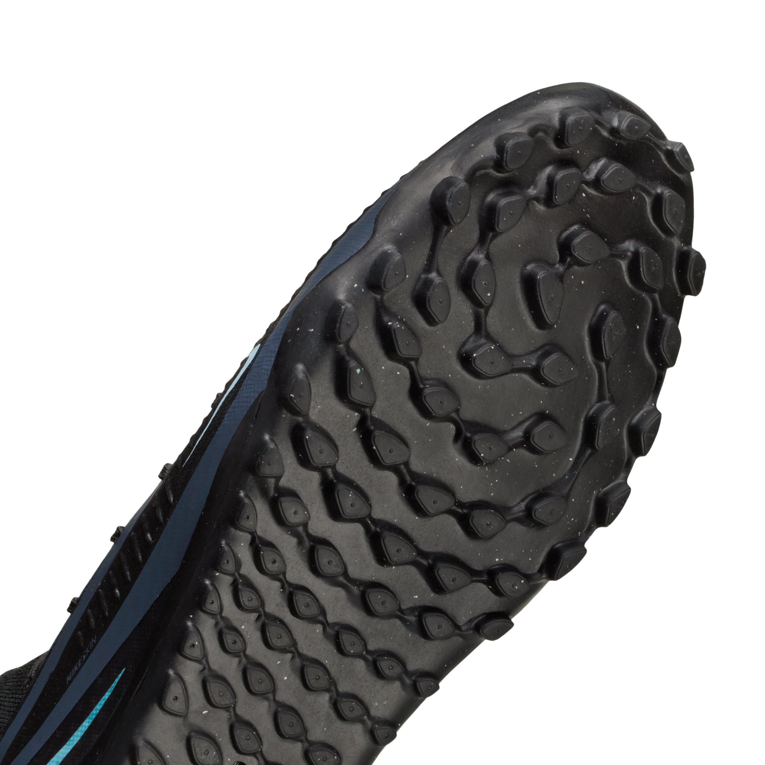 Nike Phantom 6 High Academy Turf "Black/Black" Men's Soccer Shoe - BLACK/BLACK Thumbnail View 7