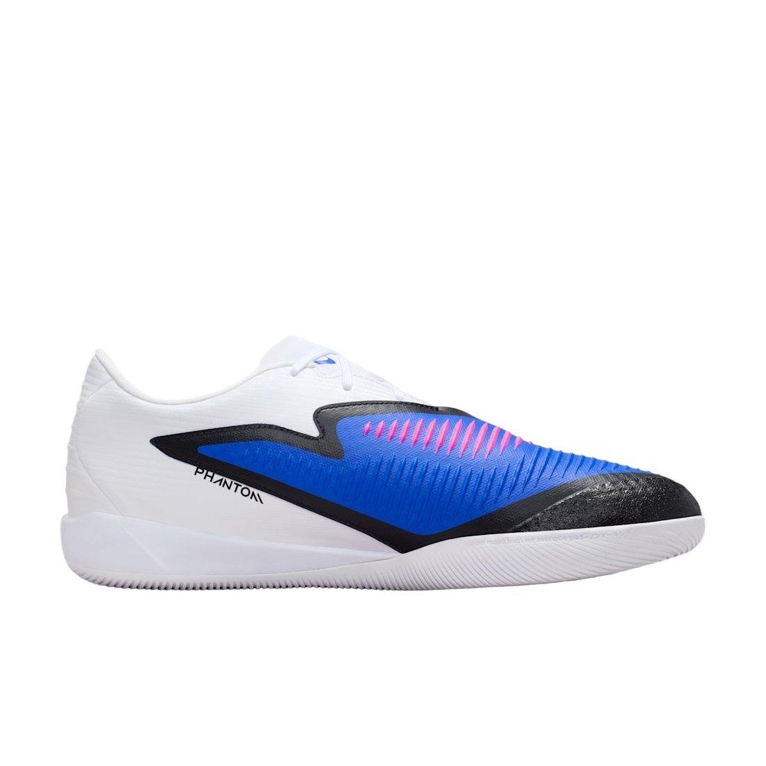 Nike Phantom 6 Low Academy IC "Racer Blue/White/Pink Blast" Men's Soccer Shoe - BLUE/WHITE/PINK Thumbnail View 1