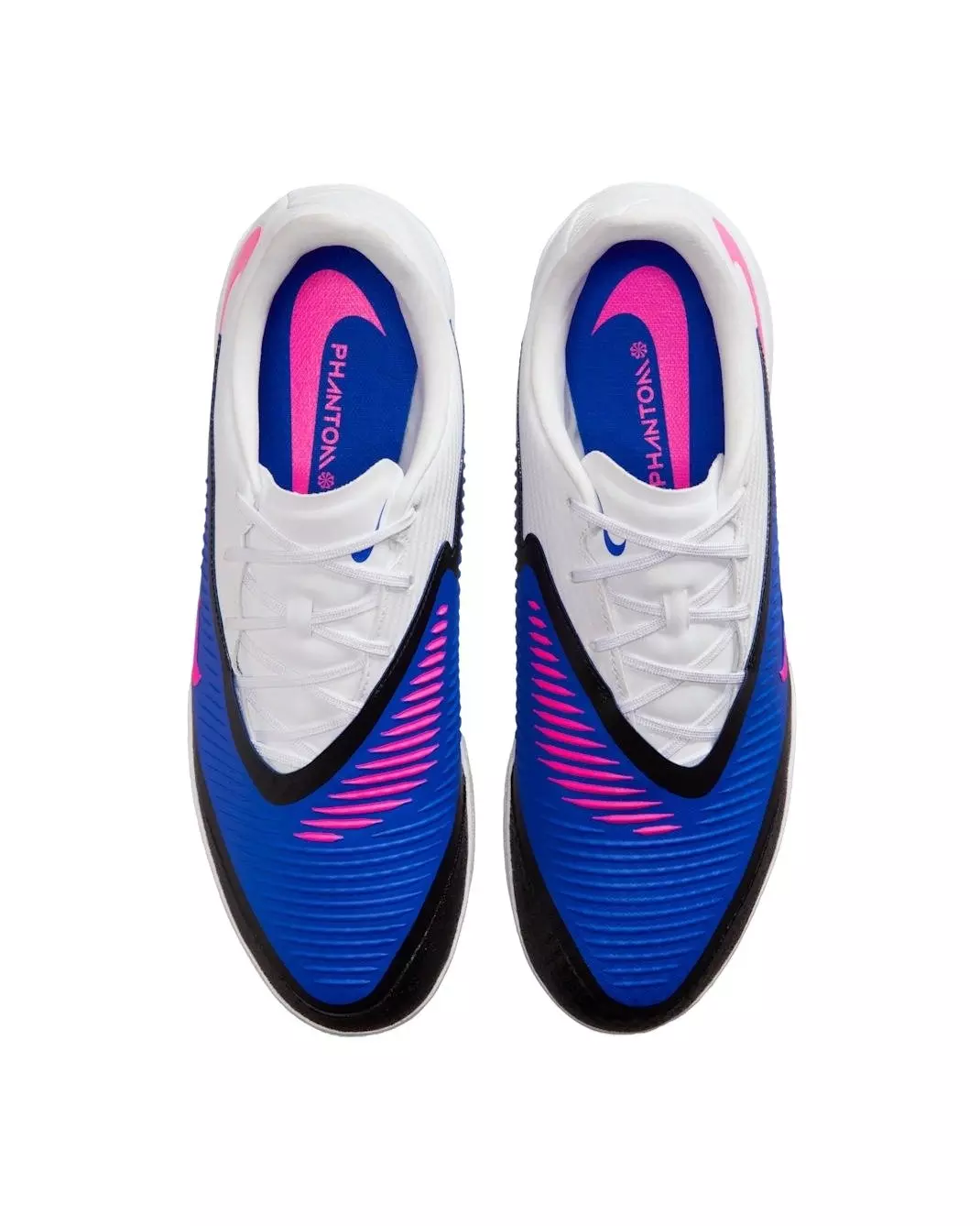 Nike Phantom 6 Low Academy IC "Racer Blue/White/Pink Blast" Men's Soccer Shoe - BLUE/WHITE/PINK