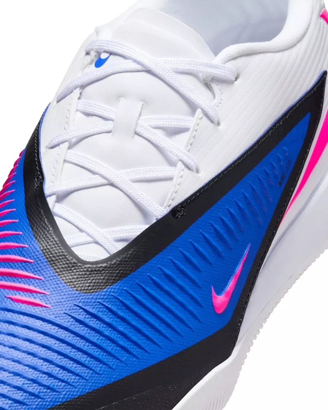 Nike Phantom 6 Low Academy IC "Racer Blue/White/Pink Blast" Men's Soccer Shoe - BLUE/WHITE/PINK