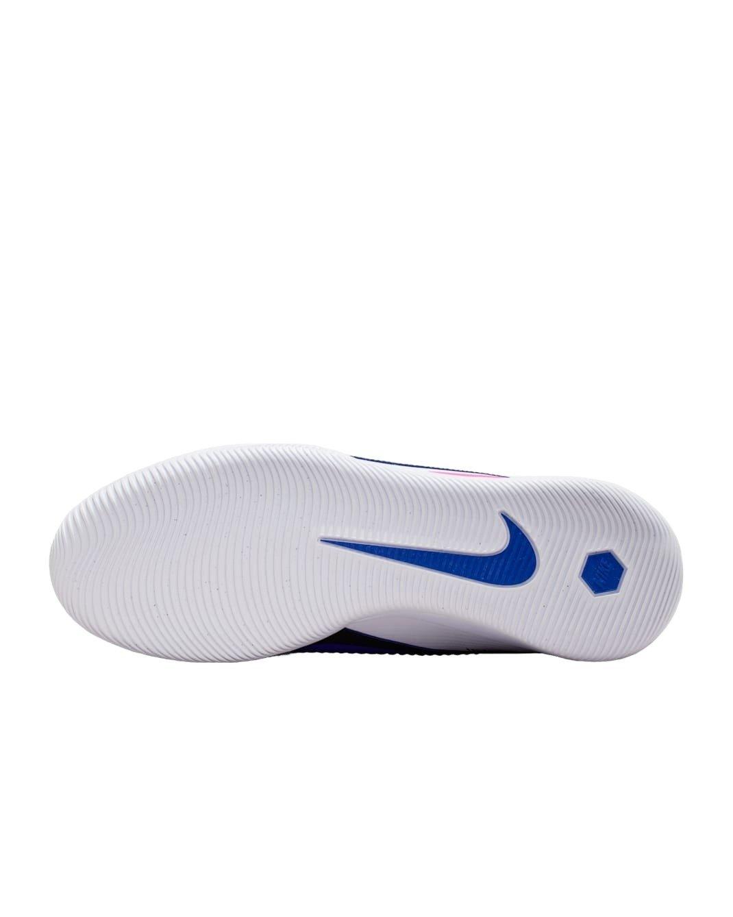 Nike Phantom 6 Low Academy IC "Racer Blue/White/Pink Blast" Men's Soccer Shoe - BLUE/WHITE/PINK Thumbnail View 8