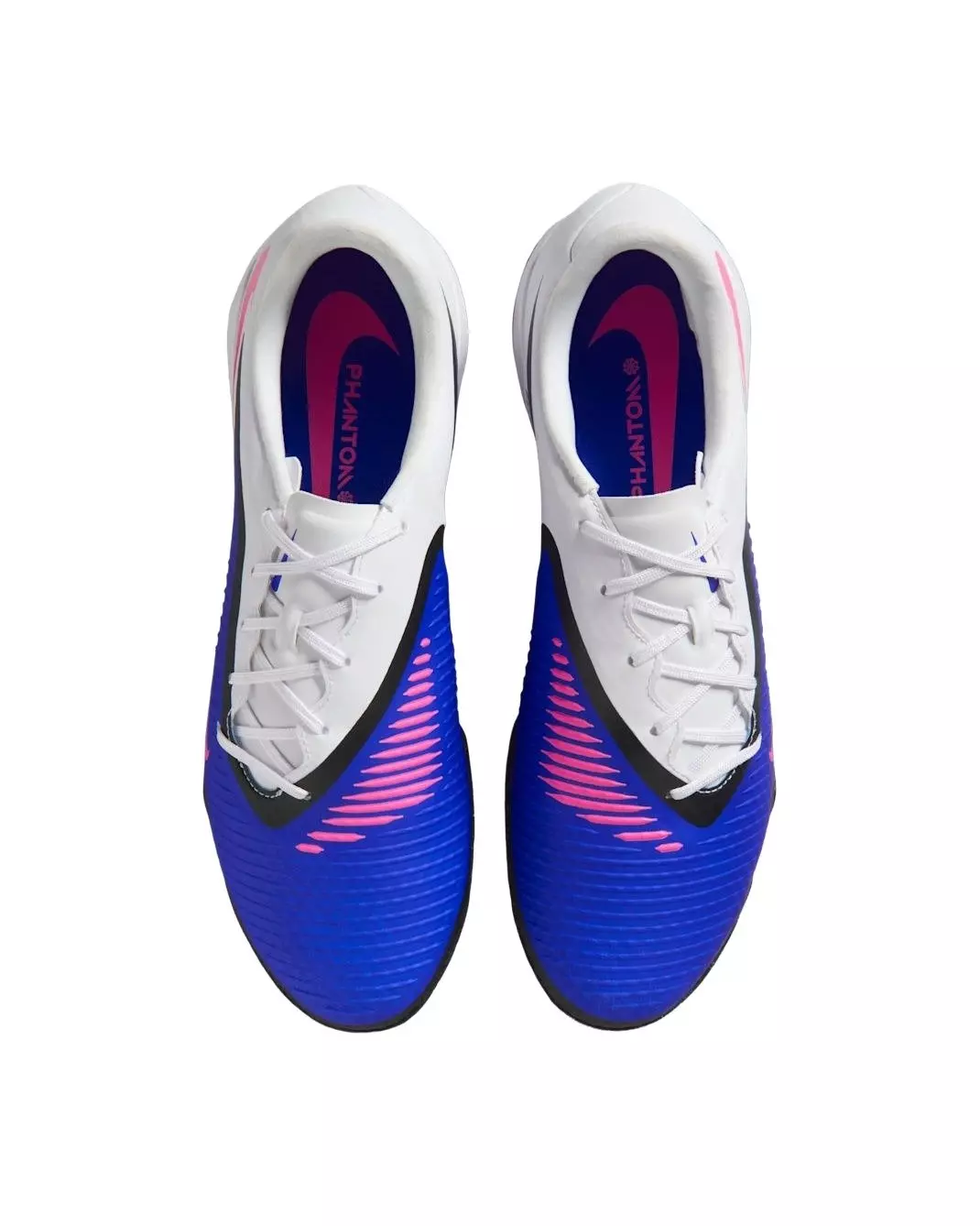 Nike Phantom 6 Low Academy Turf "Racer Blue/White/Pink Blast" Men's Soccer Shoe - BLUE/WHITE/PINK