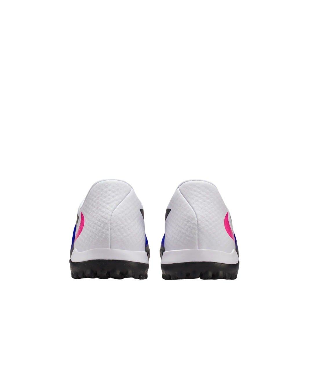 Nike Phantom 6 Low Academy Turf "Racer Blue/White/Pink Blast" Men's Soccer Shoe - BLUE/WHITE/PINK Thumbnail View 5