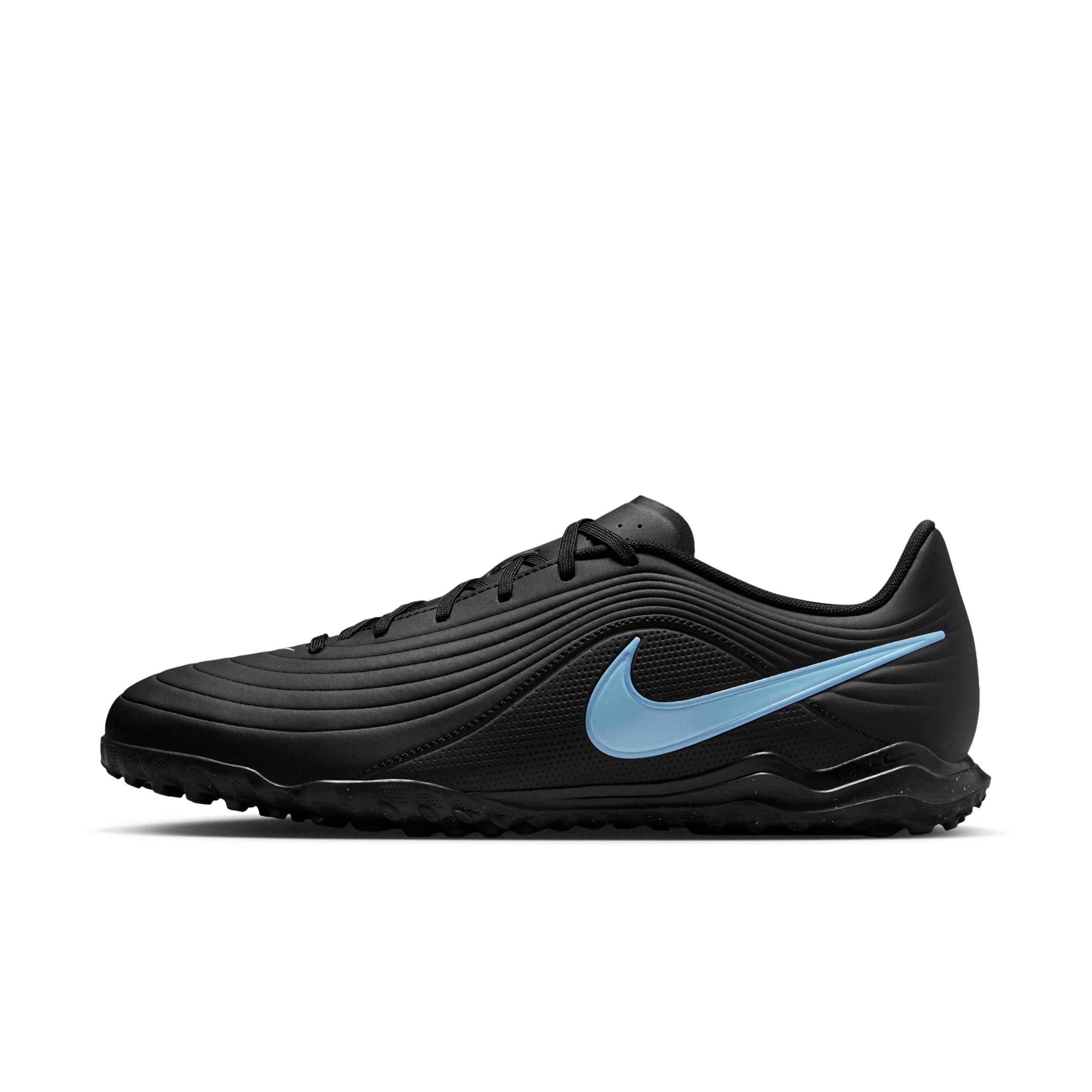Nike Tiempo Maestro Club Turf "Black/Ice Blue" Men's Soccer Shoe - BLACK/BLUE Thumbnail View 2