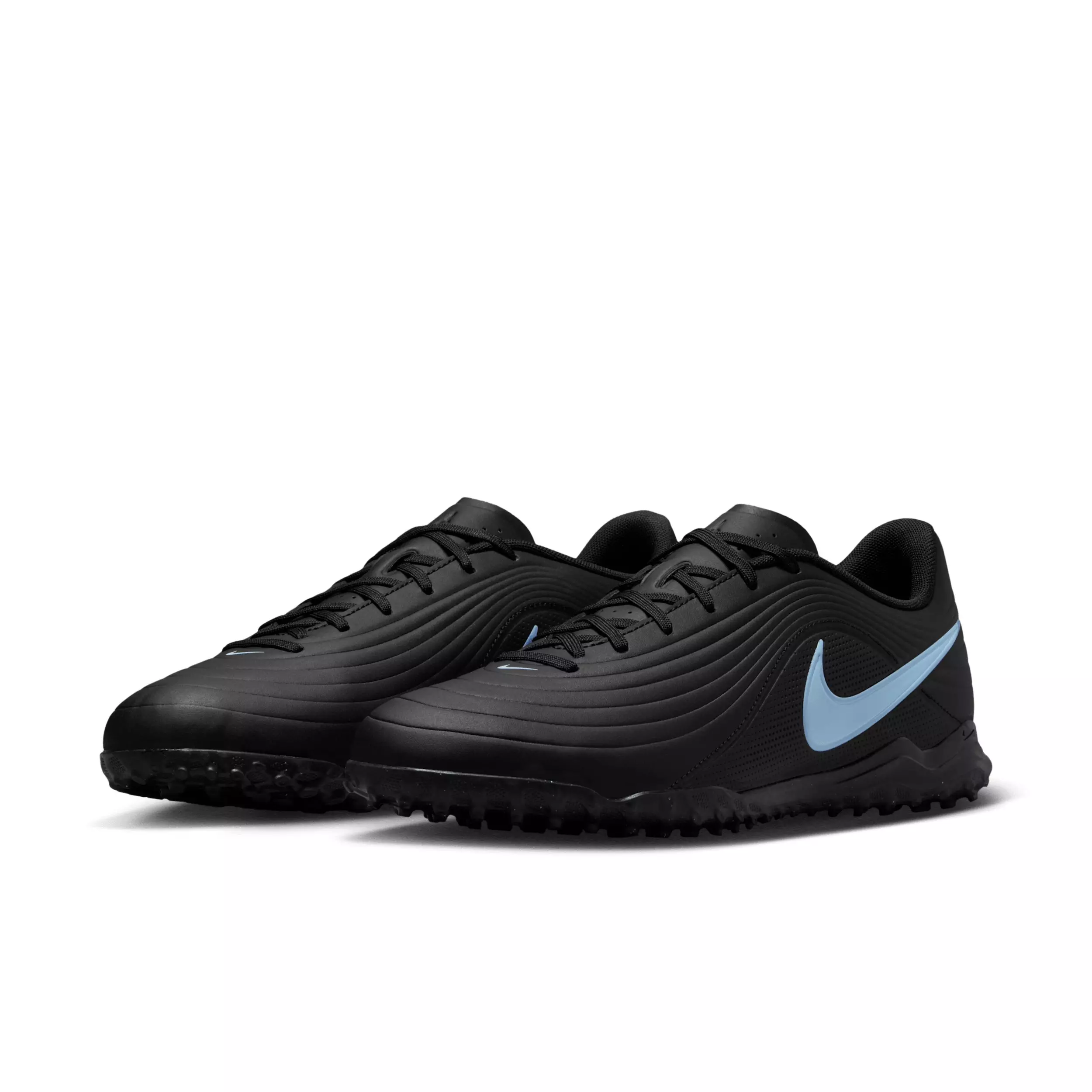 Nike Tiempo Maestro Club Turf "Black/Ice Blue" Men's Soccer Shoe - BLACK/BLUE