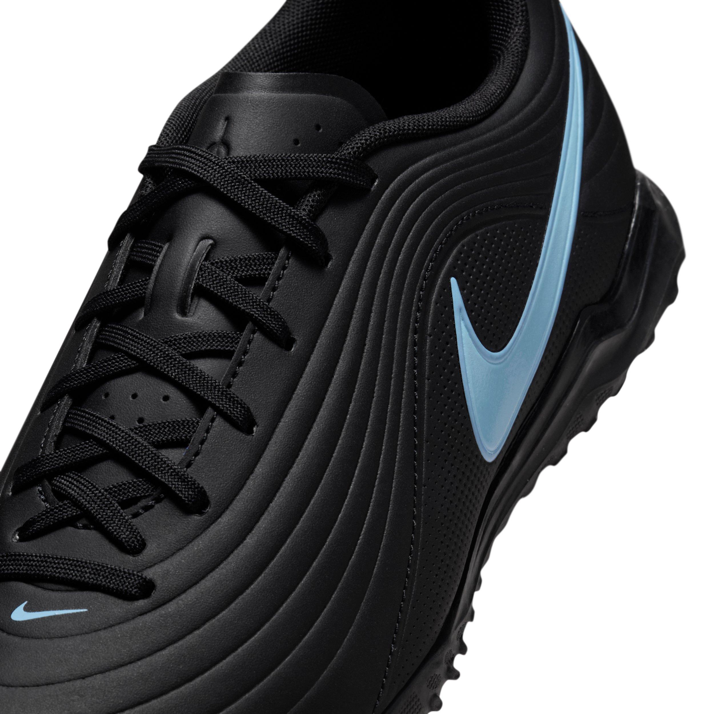 Nike Tiempo Maestro Club Turf "Black/Ice Blue" Men's Soccer Shoe - BLACK/BLUE Thumbnail View 7