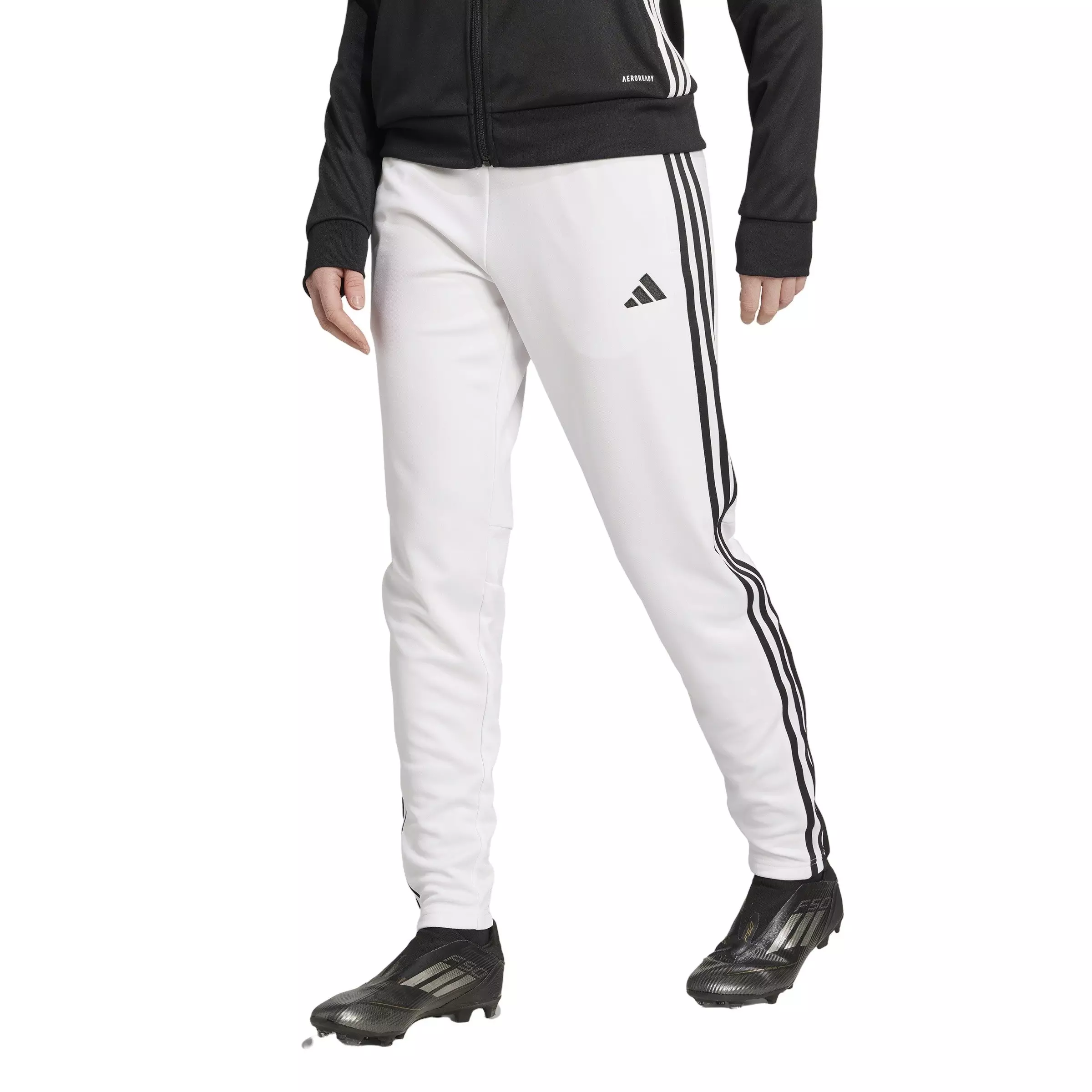 adidas Women's Tiro 25 Essentials Training Tracksuit Bottoms - White/Black - WHITE/BLACK