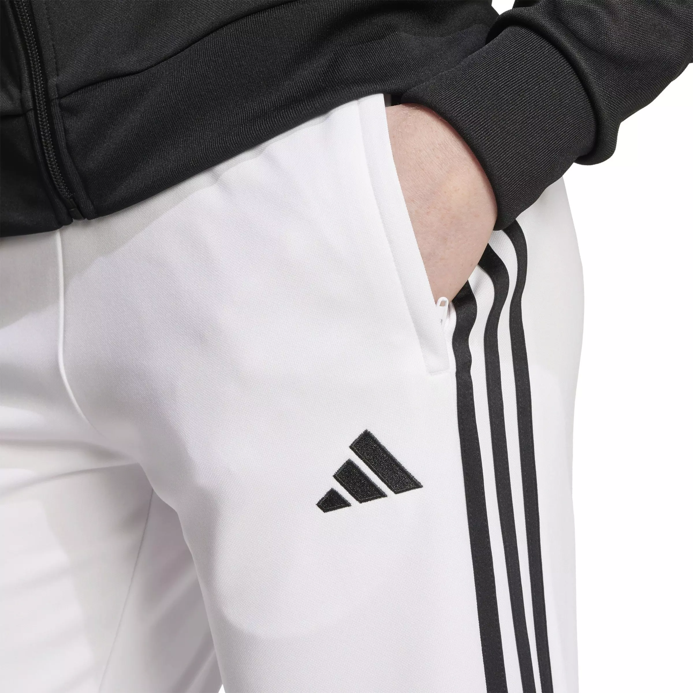 adidas Women's Tiro 25 Essentials Training Tracksuit Bottoms - White/Black - WHITE/BLACK