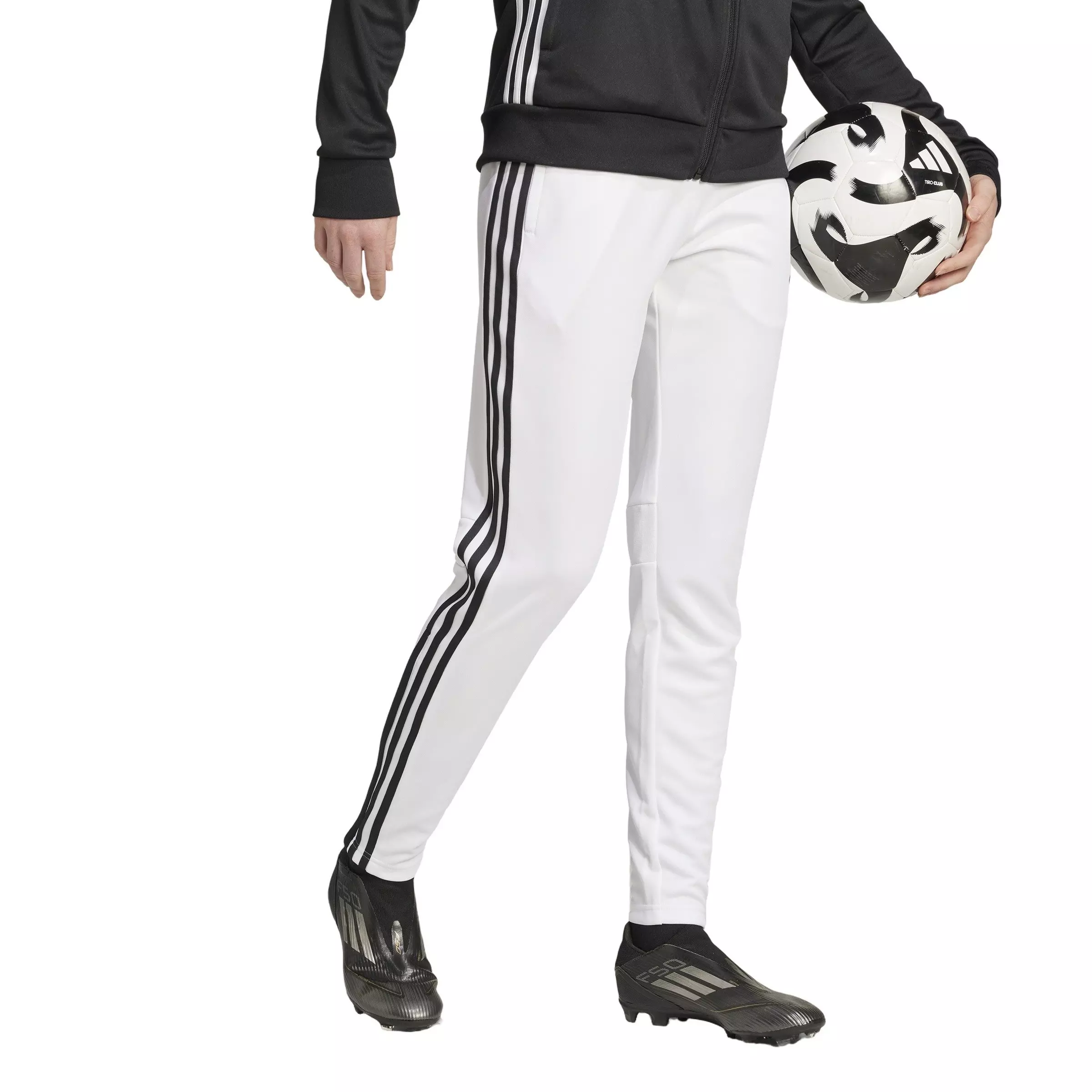 adidas Women's Tiro 25 Essentials Training Tracksuit Bottoms -White/Black - WHITE/BLACK