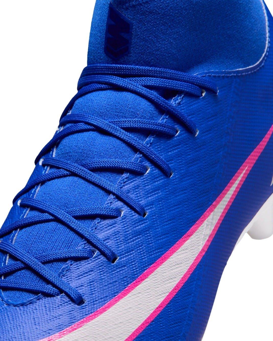 Nike Mercurial Superfly 10 Academy AG "Racer Blue/White" Men's Soccer Cleat - BLUE/WHITE Thumbnail View 5