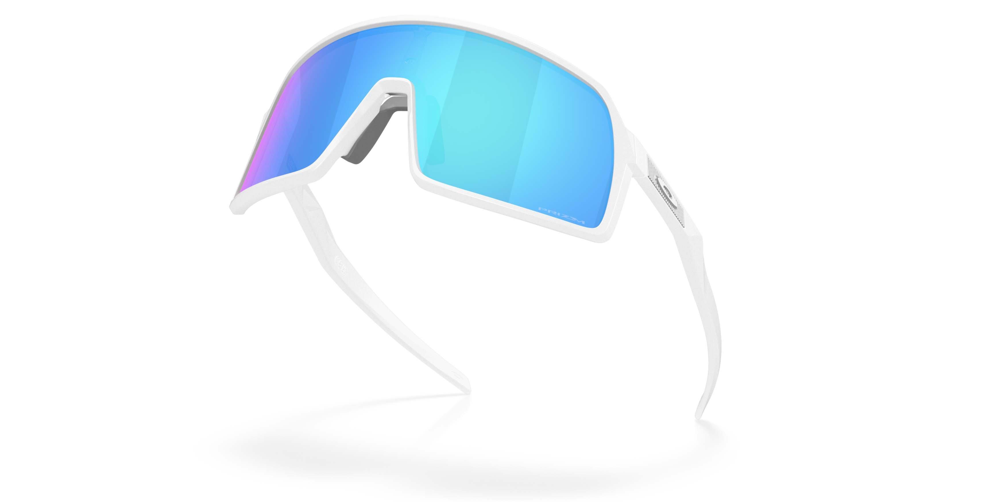 Oakley Sutro S Prizm Sapphire Sunglasses - Matte White - WHITE/BLUE