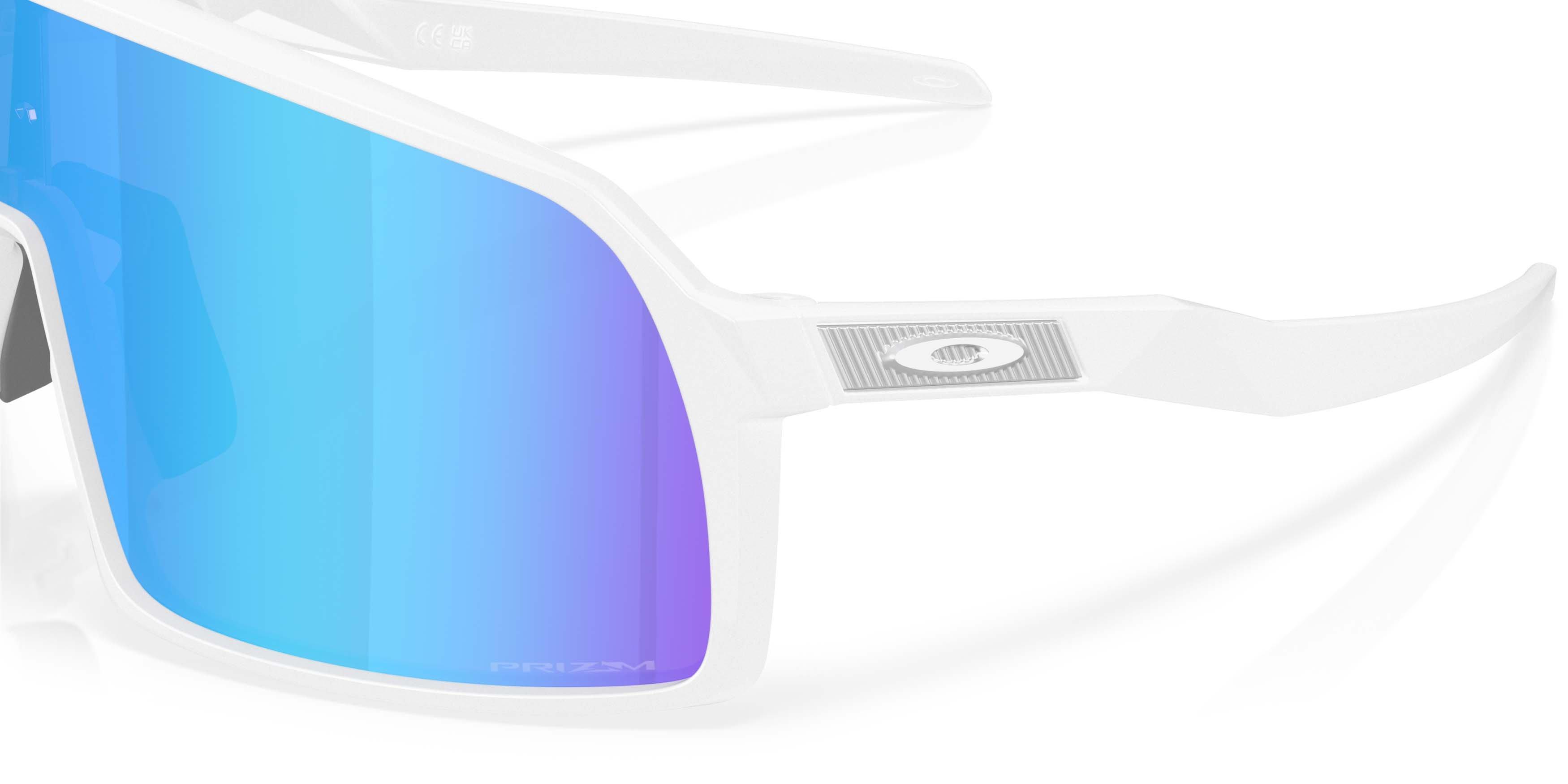 Oakley Sutro S Prizm Sapphire Sunglasses - Matte White - WHITE/BLUE