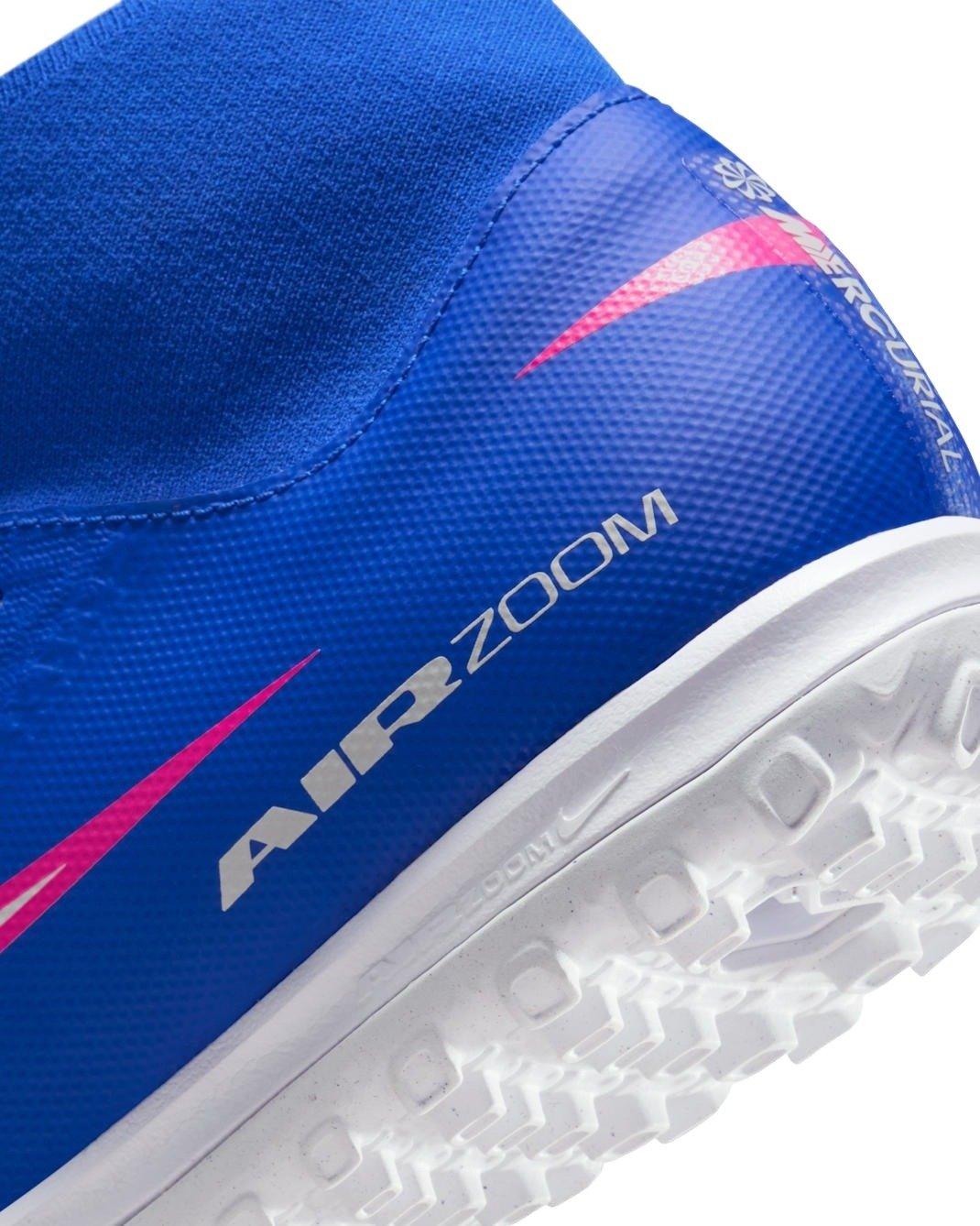 Nike Mercurial Superfly 10 Academy Turf "Racer Blue/White" Men's Soccer Shoe - BLUE/WHITE Thumbnail View 7