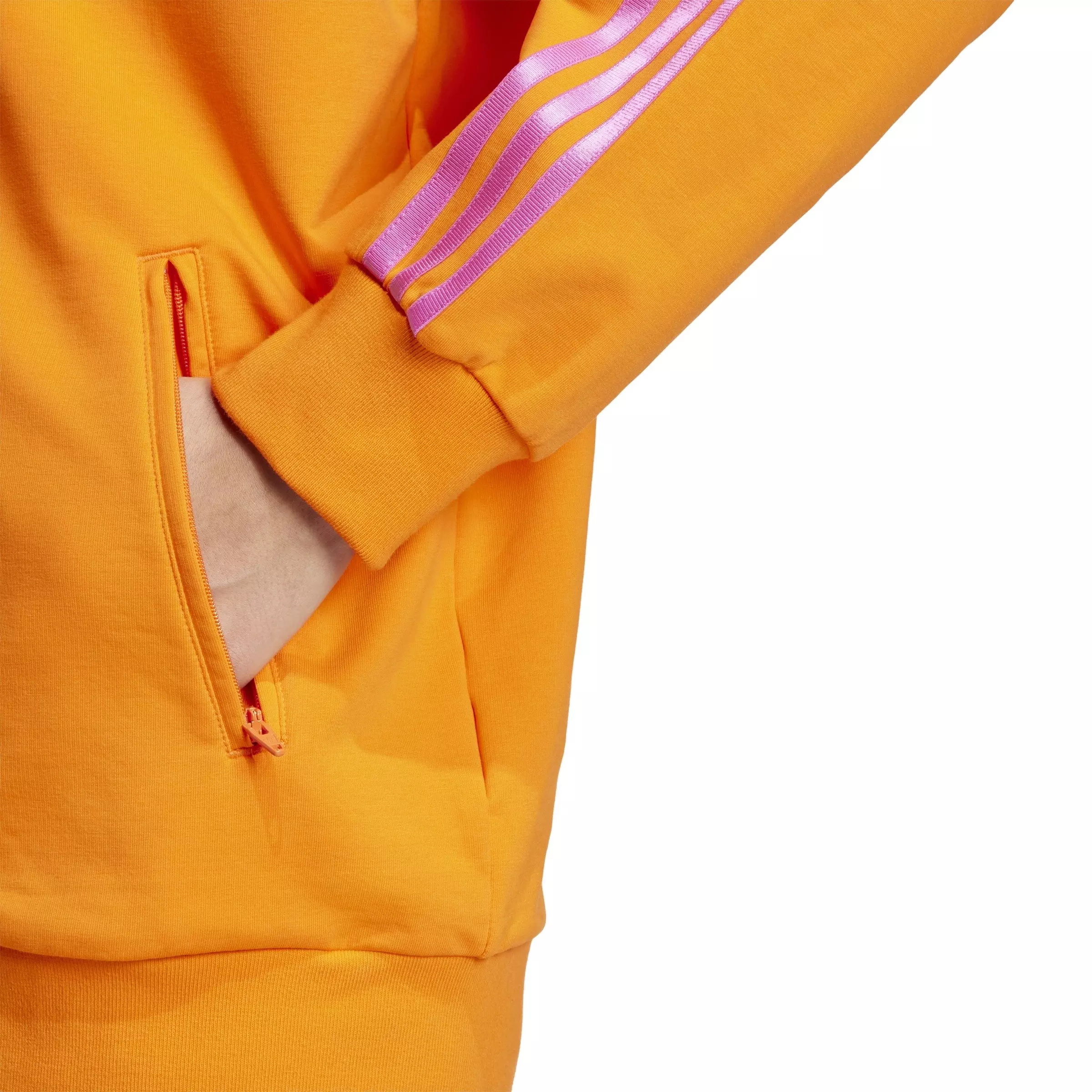 adidas Originals Women's Colorblock Track Top -Orange - ORANGE