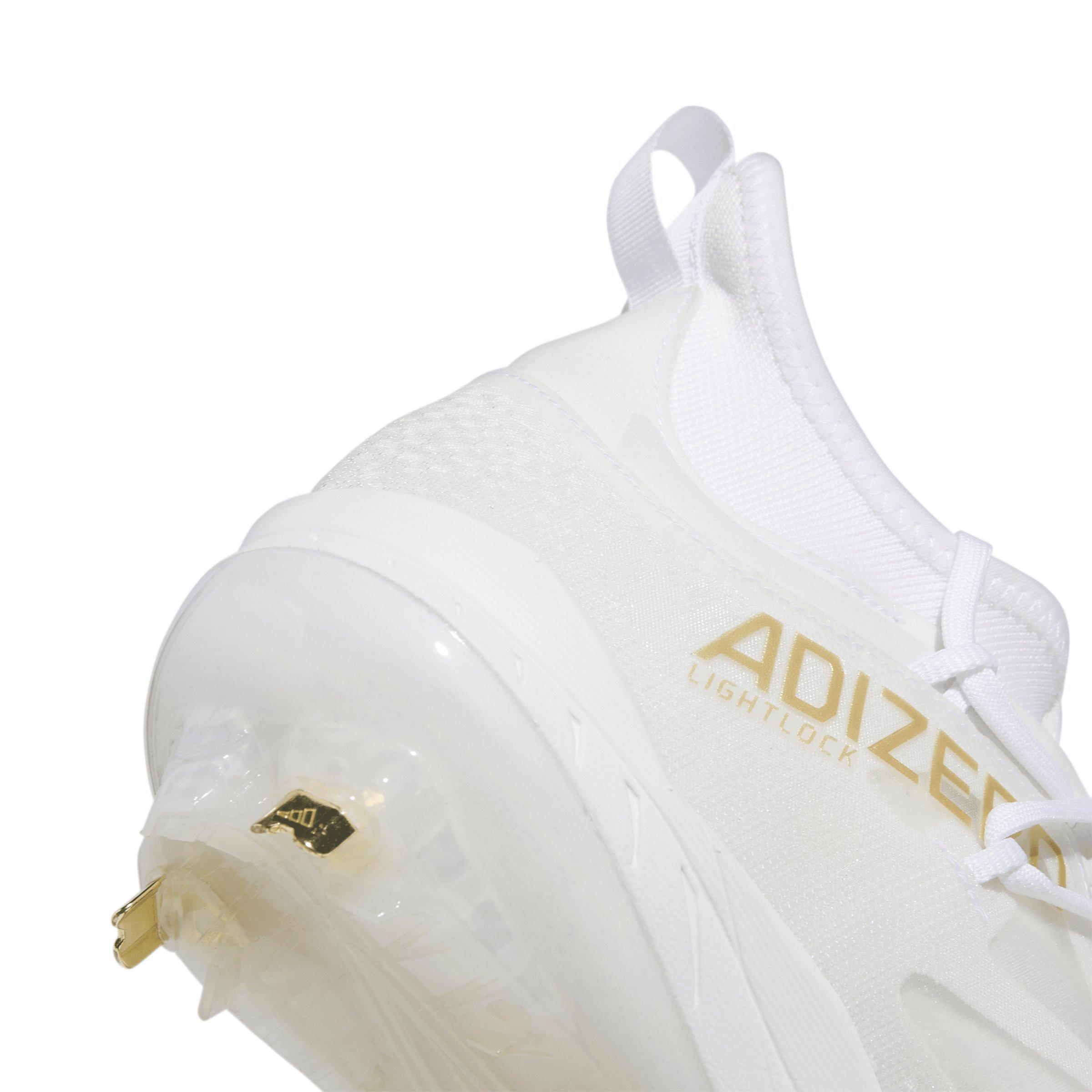 Adidas Adizero Afterburner NWV metal baseball shoes/Cleats White/Gold  Metalic - Temple's Sporting Goods