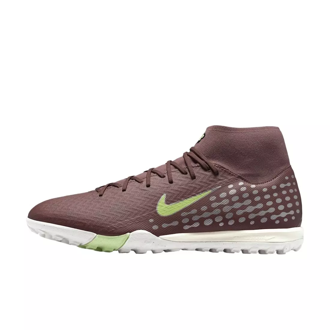 Nike Mercurial Superfly 10 Academy KM Turf "Plum Eclipse/Metallic Silver" Men's Soccer Shoe - PLUM/SILVER
