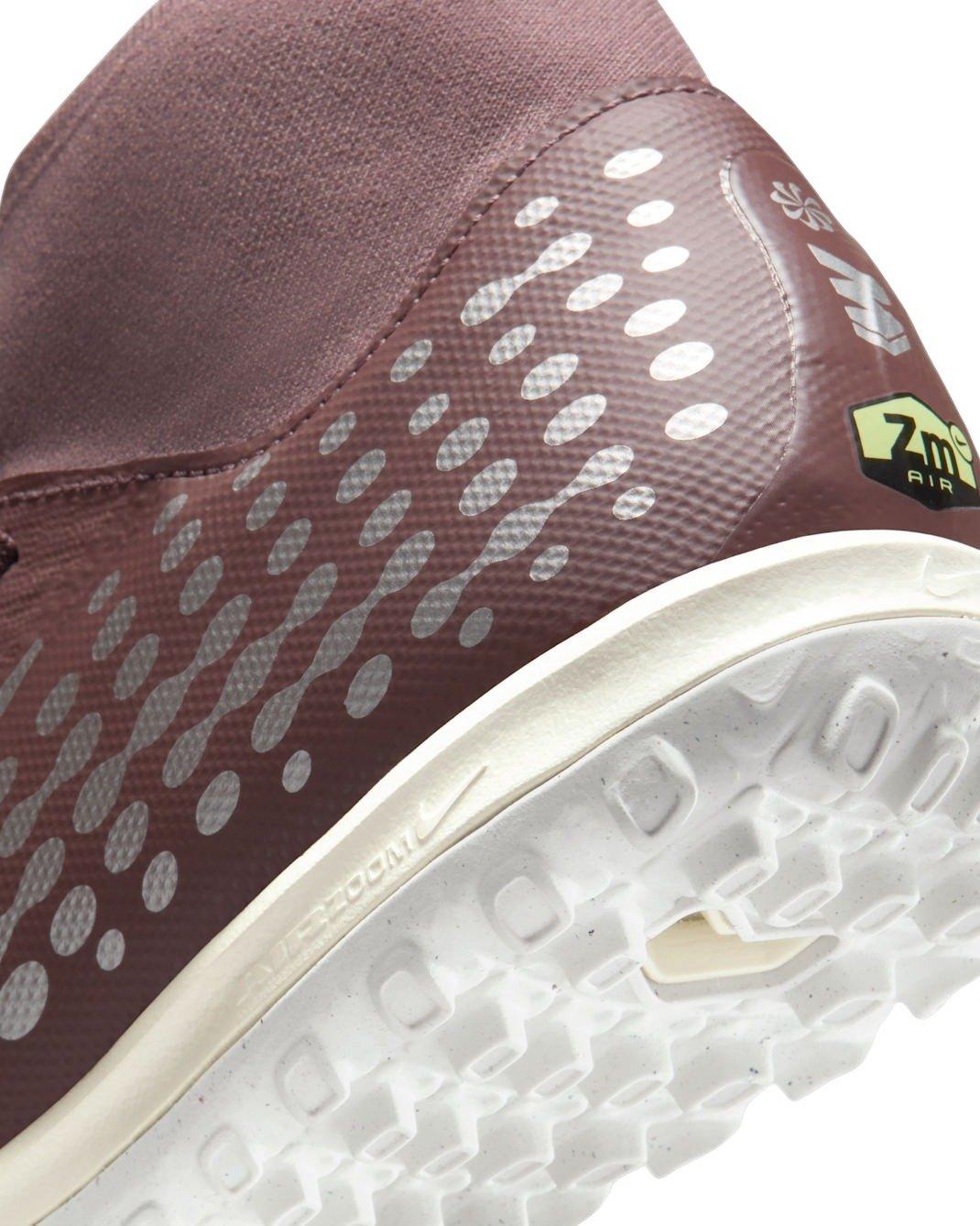 Nike Mercurial Superfly 10 Academy KM Turf "Plum Eclipse/Metallic Silver" Men's Soccer Shoe - PLUM/SILVER