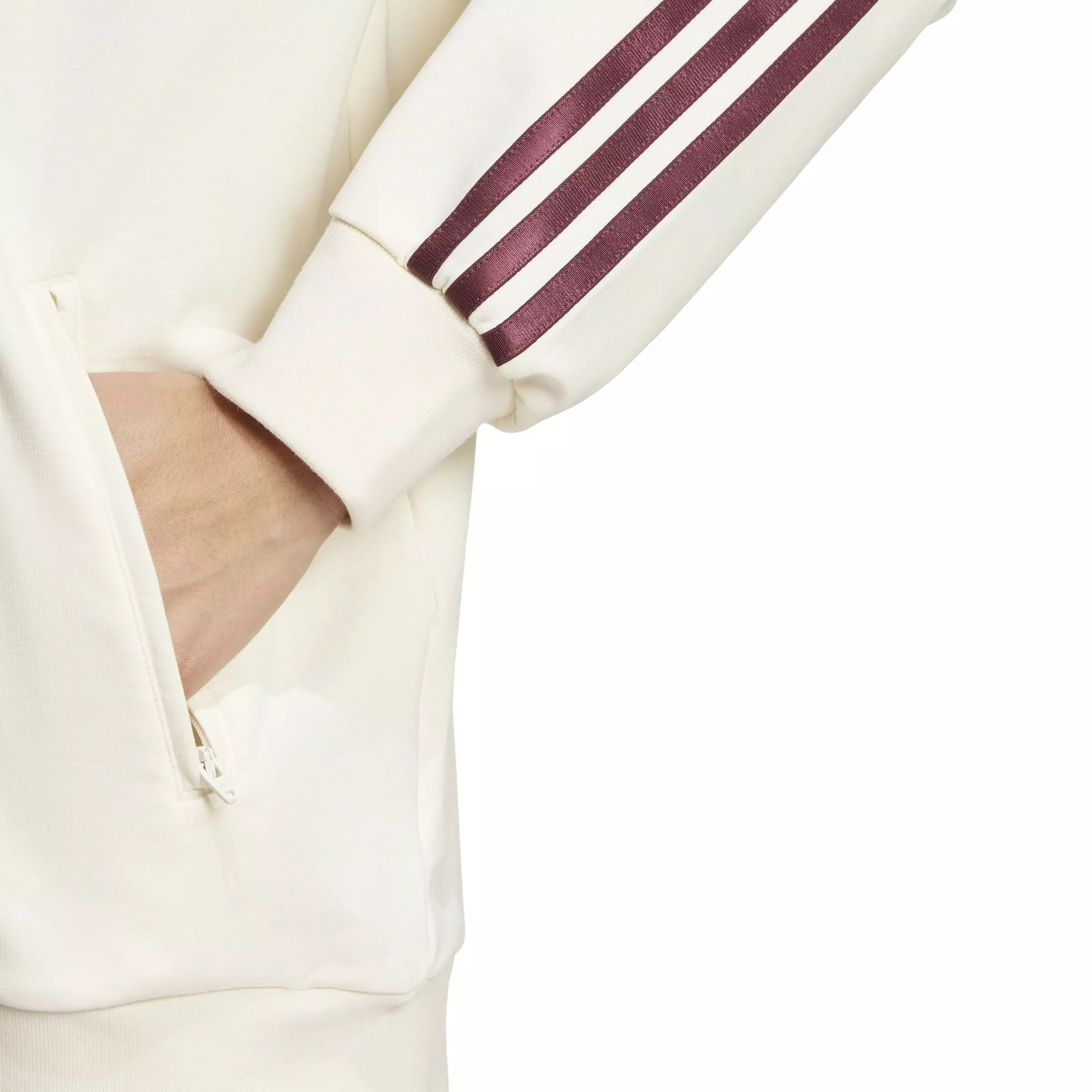 adidas Originals Women's Colorblock Track Top -Beige/Red - BEIGE/RED