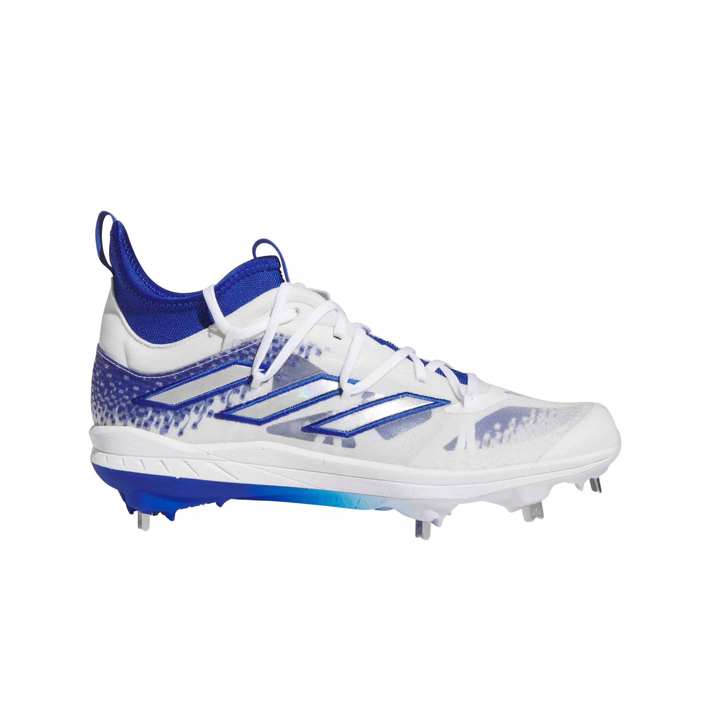 adidas adizero Afterburner 9 NWV "TeamPoRd/Silver Metallic/Ftwr White" Men's Baseball Cleat - BLUE/SILVER/WHITE