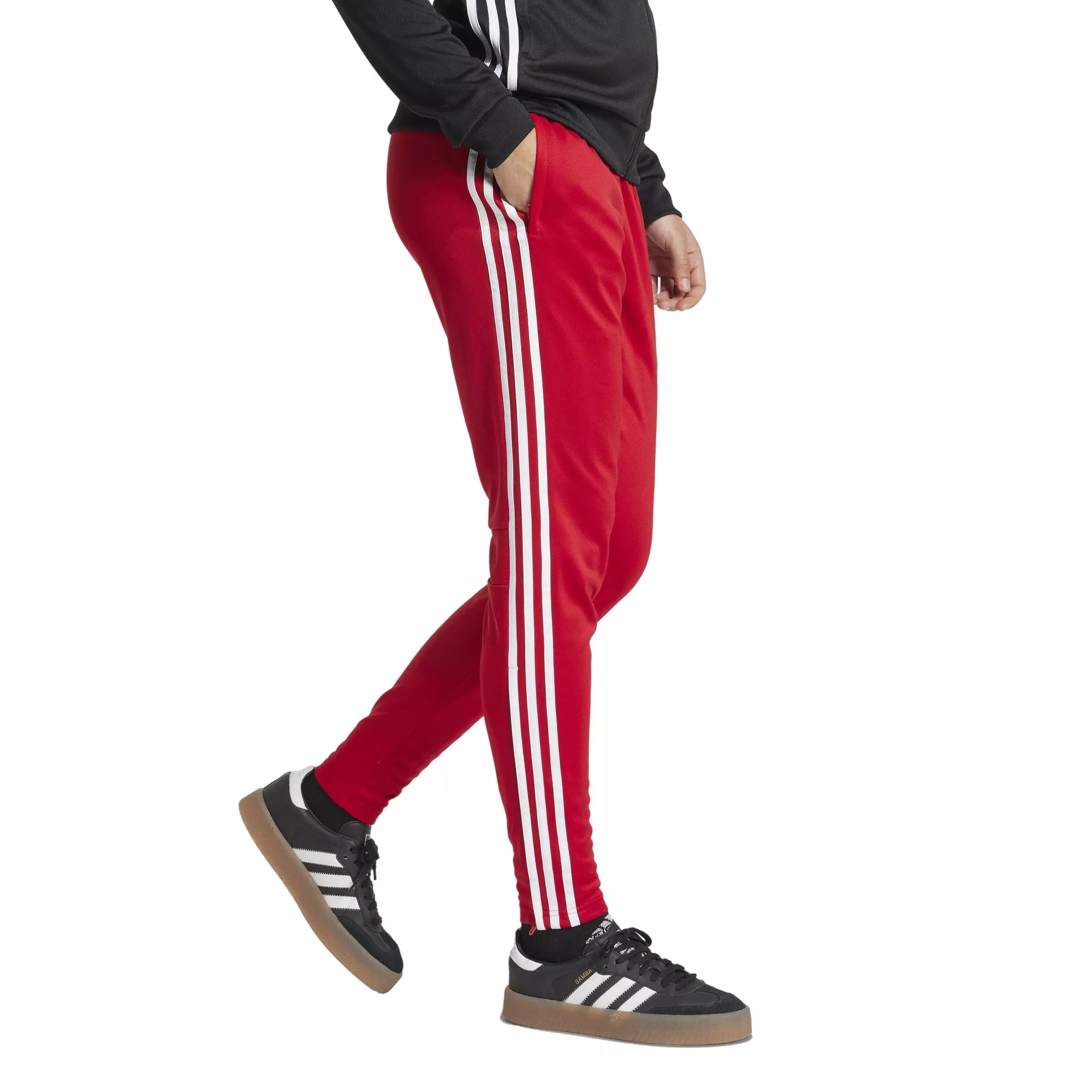 adidas Women's Tiro 25 Essentials Training Soccer Pants -  Red/White - RED/WHITE