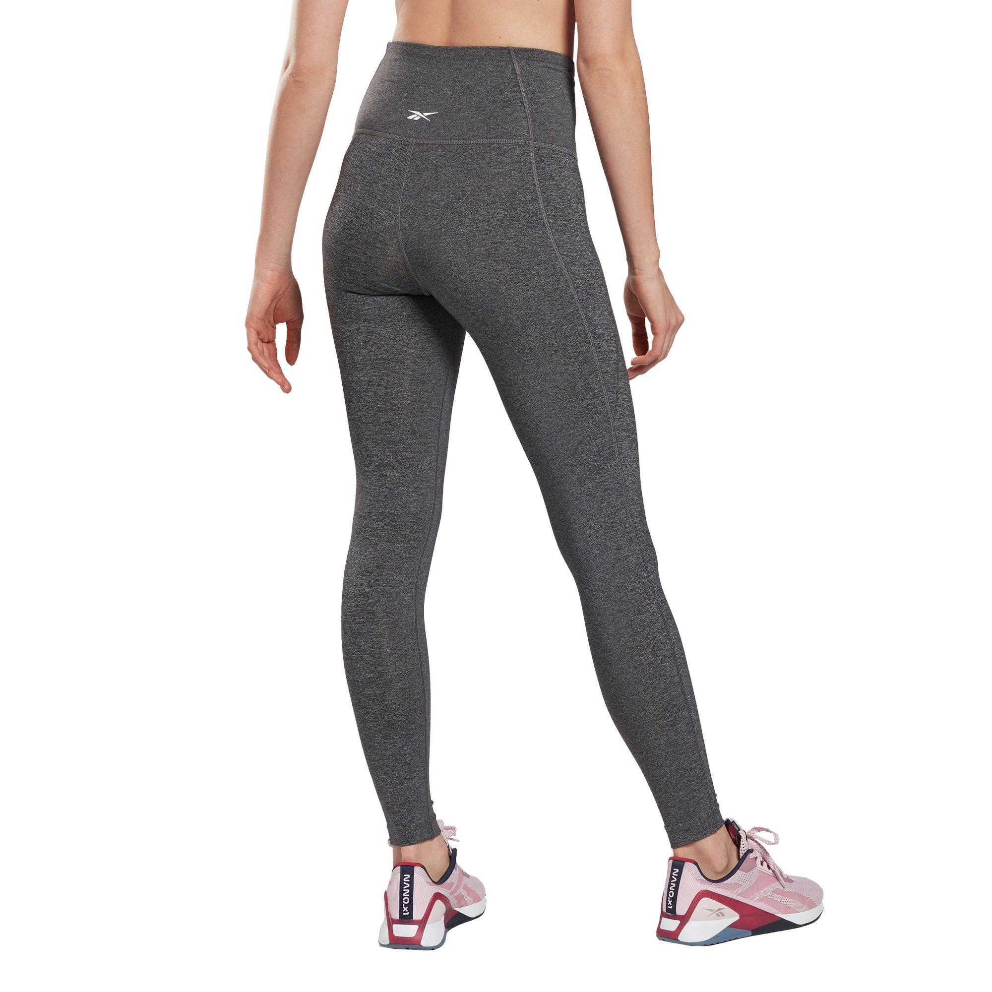 Reebok Women's Lux High-Rise Grey Leggings - GREY Thumbnail View 2