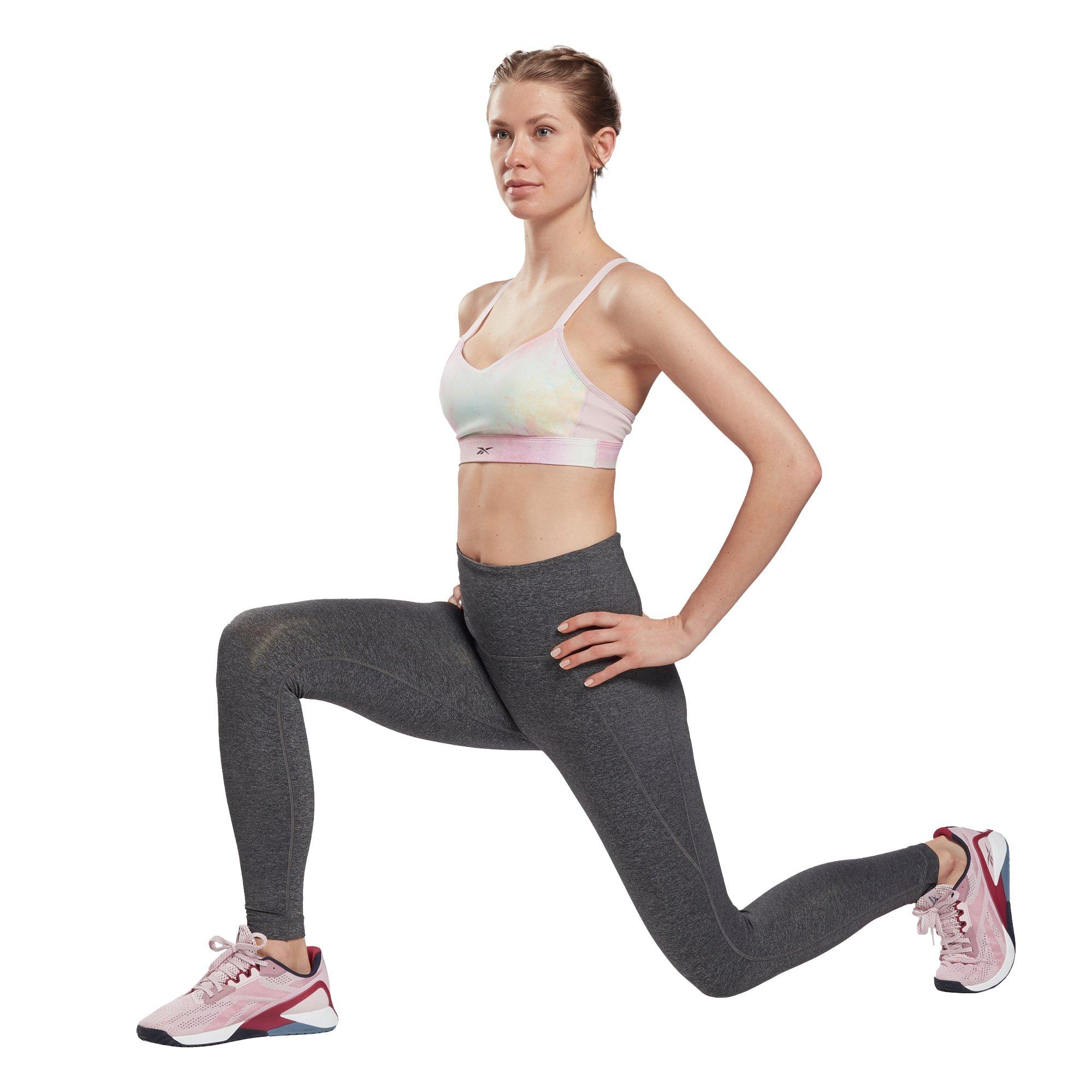 Reebok Women's Lux High-Rise Grey Leggings - GREY Thumbnail View 3