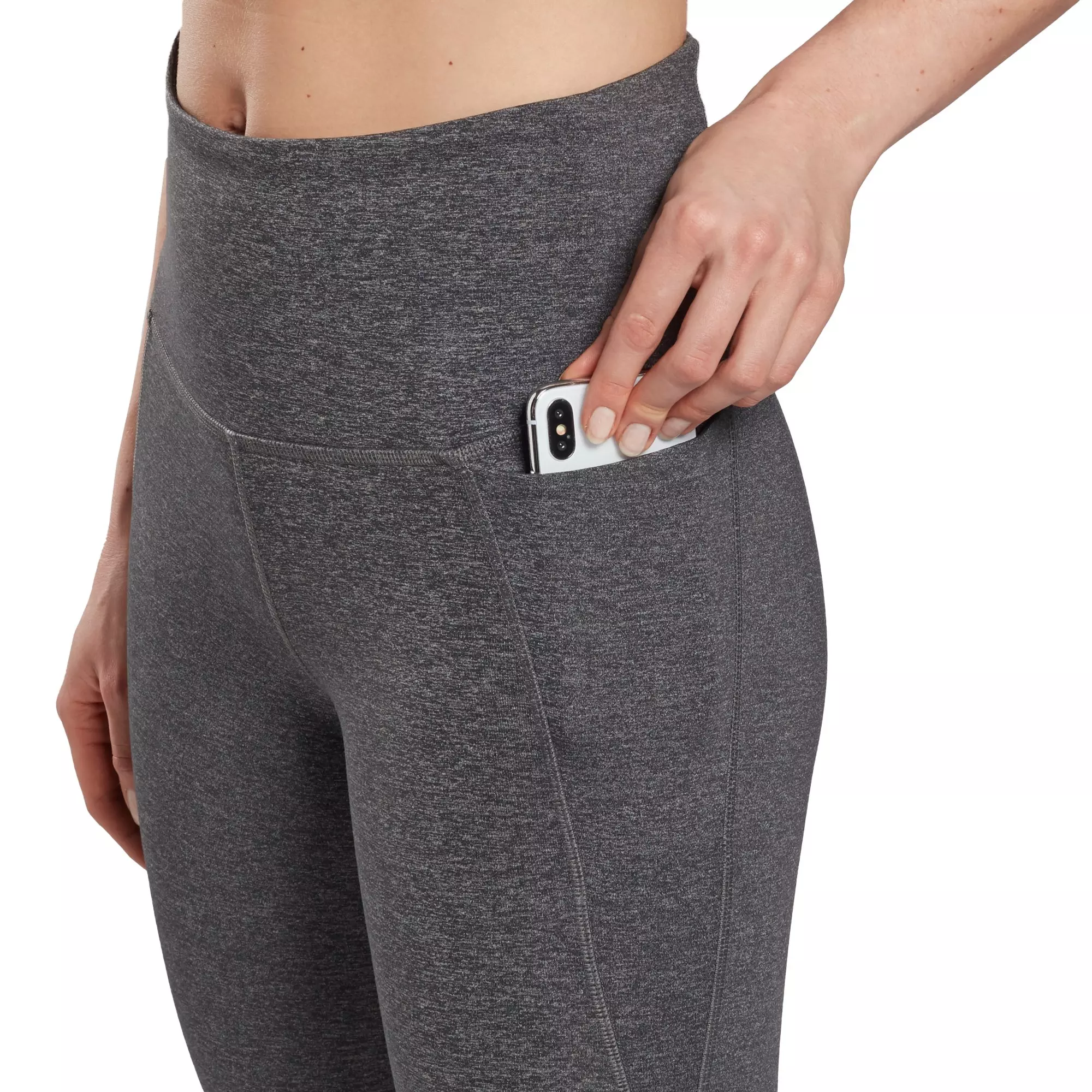 Reebok Women's Lux High-Rise Grey Leggings - GREY